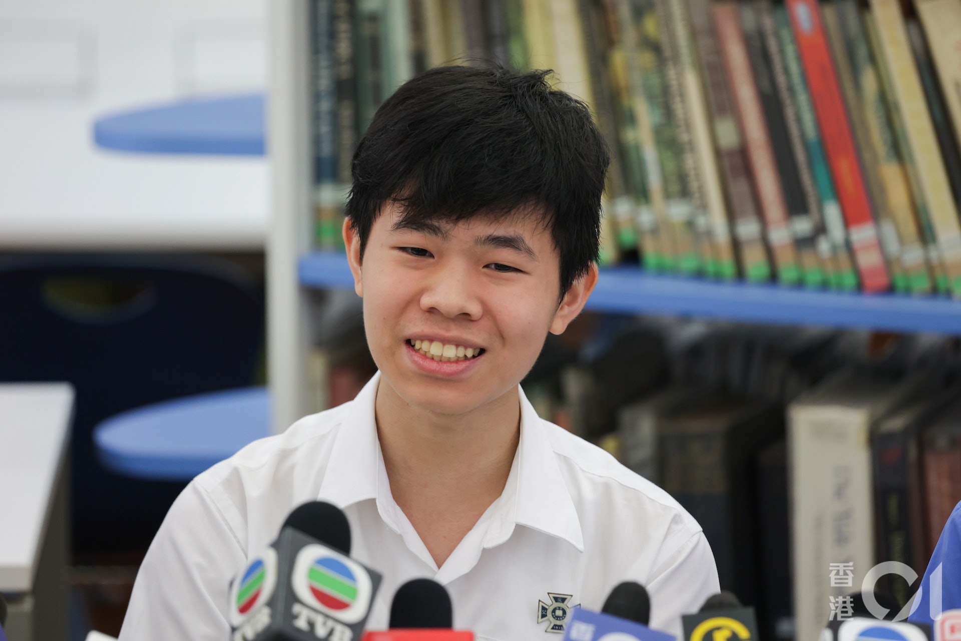 聖保羅男女中學「超級狀元」藍仲宏選擇到英國劍橋大學攻讀自然科學。(資料圖片/蘇煒然攝) 聖保羅男女中學「超級狀元」藍仲宏選擇到英國劍橋大學攻讀自然科學。(資料圖片/蘇煒然攝)