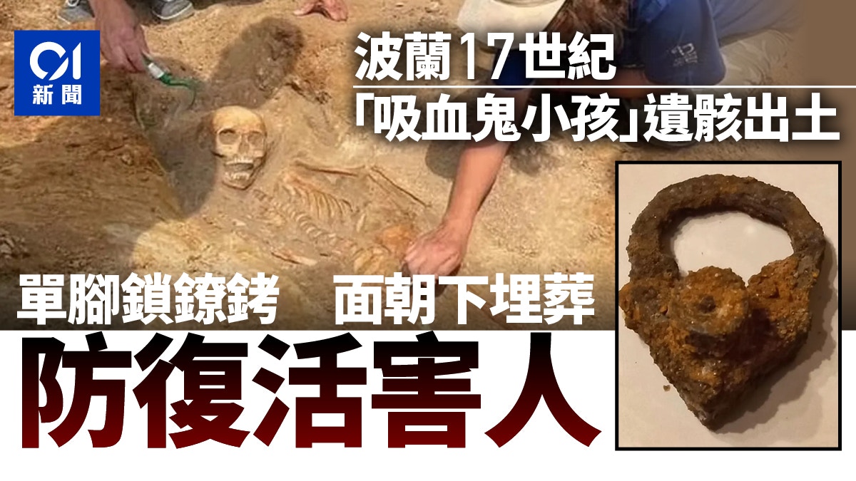 波蘭17世紀「吸血鬼小孩」遺骸出土　單腳被鎖上鐐銬防止復活害人