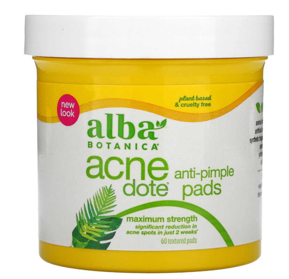 iHerb去瘡產品推薦：2. Alba Botanica, Acnedote 抗暗瘡貼片 特強型 （60 片紋理貼片） HK$74.8（iHerb）