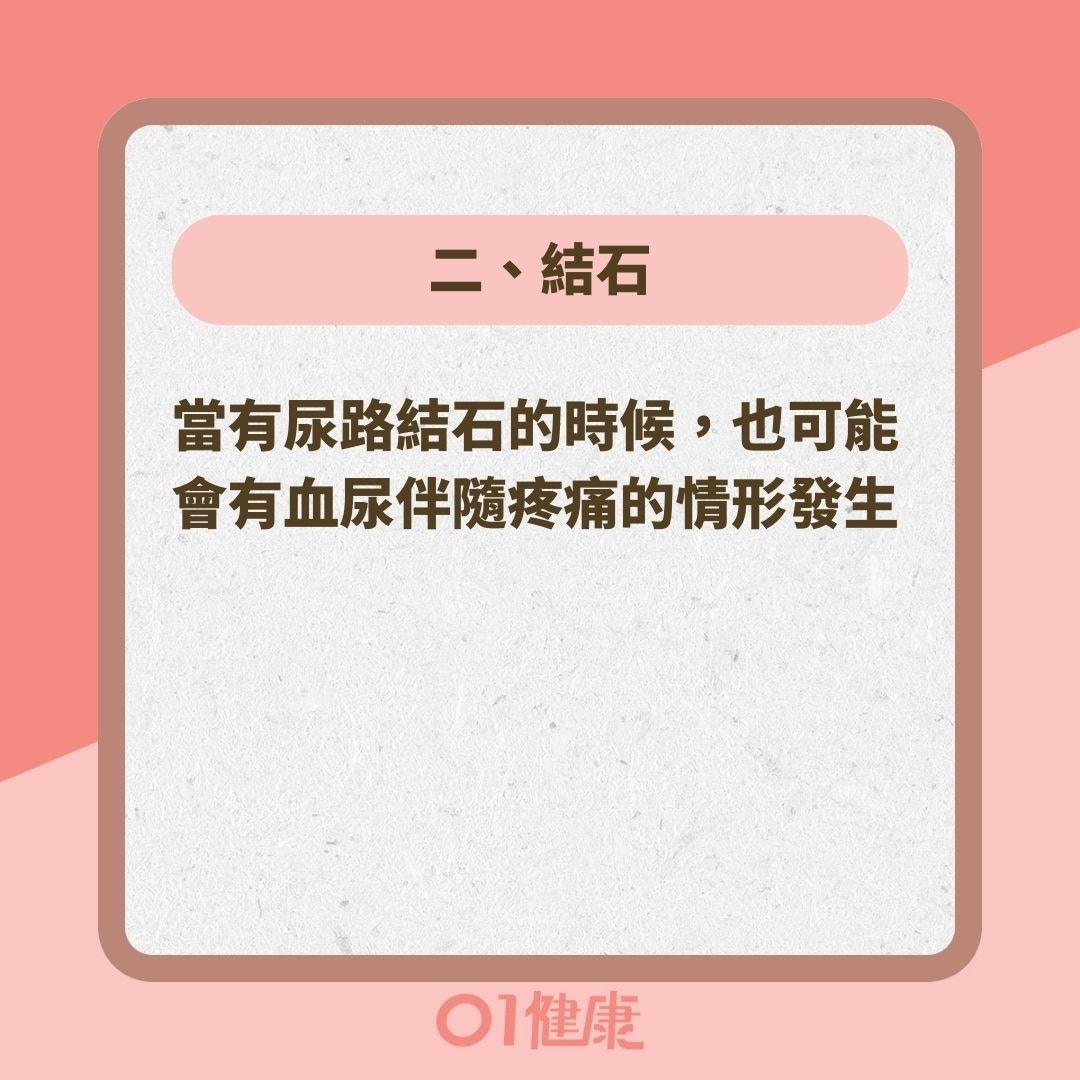 出現血尿可能是哪些疾病？（01製圖）