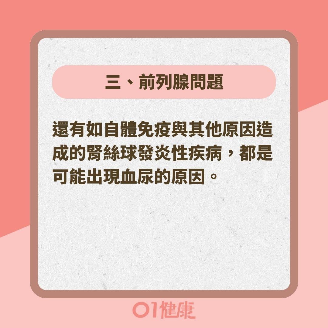 出現血尿可能是哪些疾病？（01製圖）