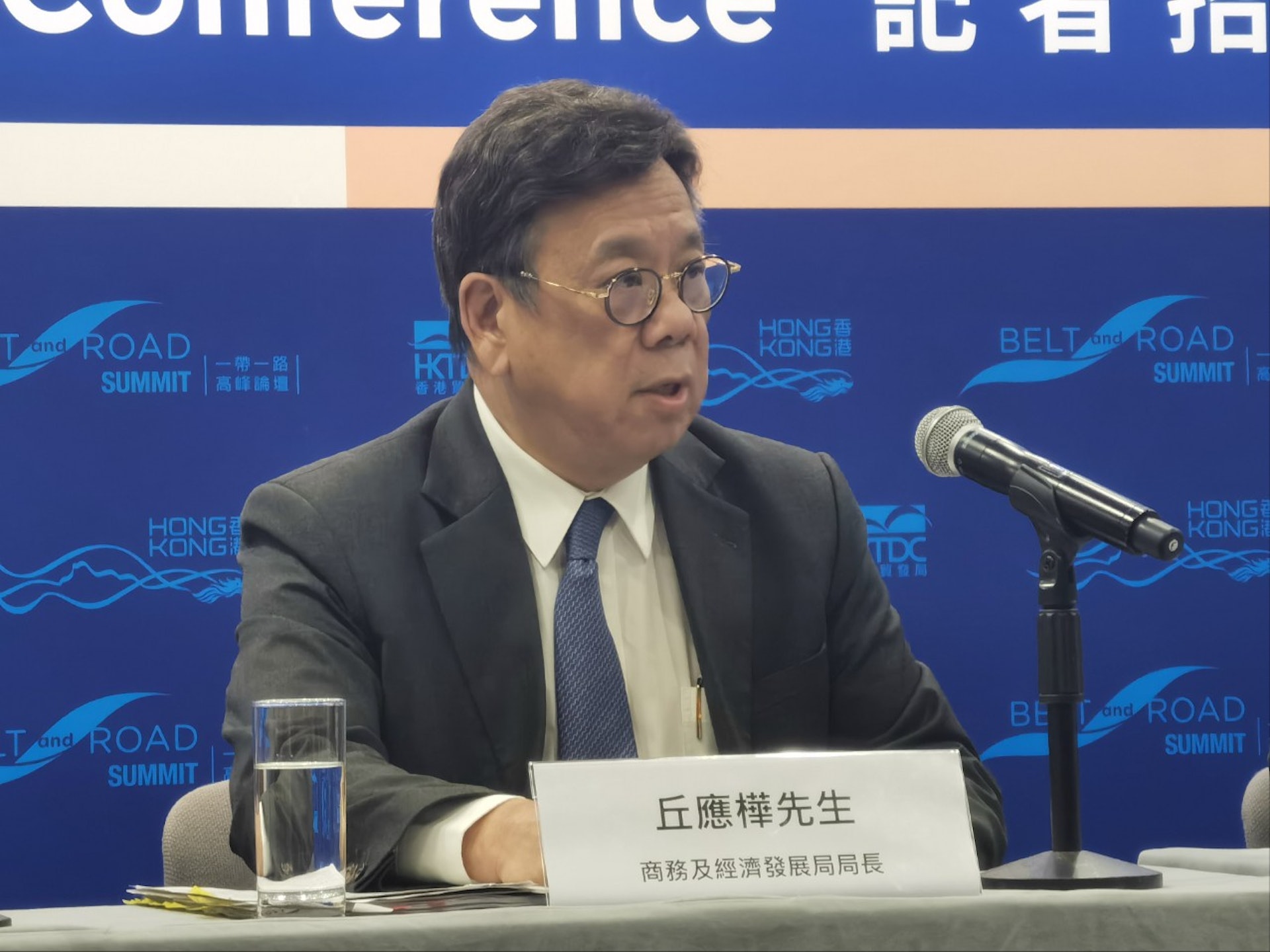 丘應樺指以東盟十國為例,已成為香港第二大貿易夥伴。 丘應樺指以東盟十國為例,已成為香港第二大貿易夥伴。