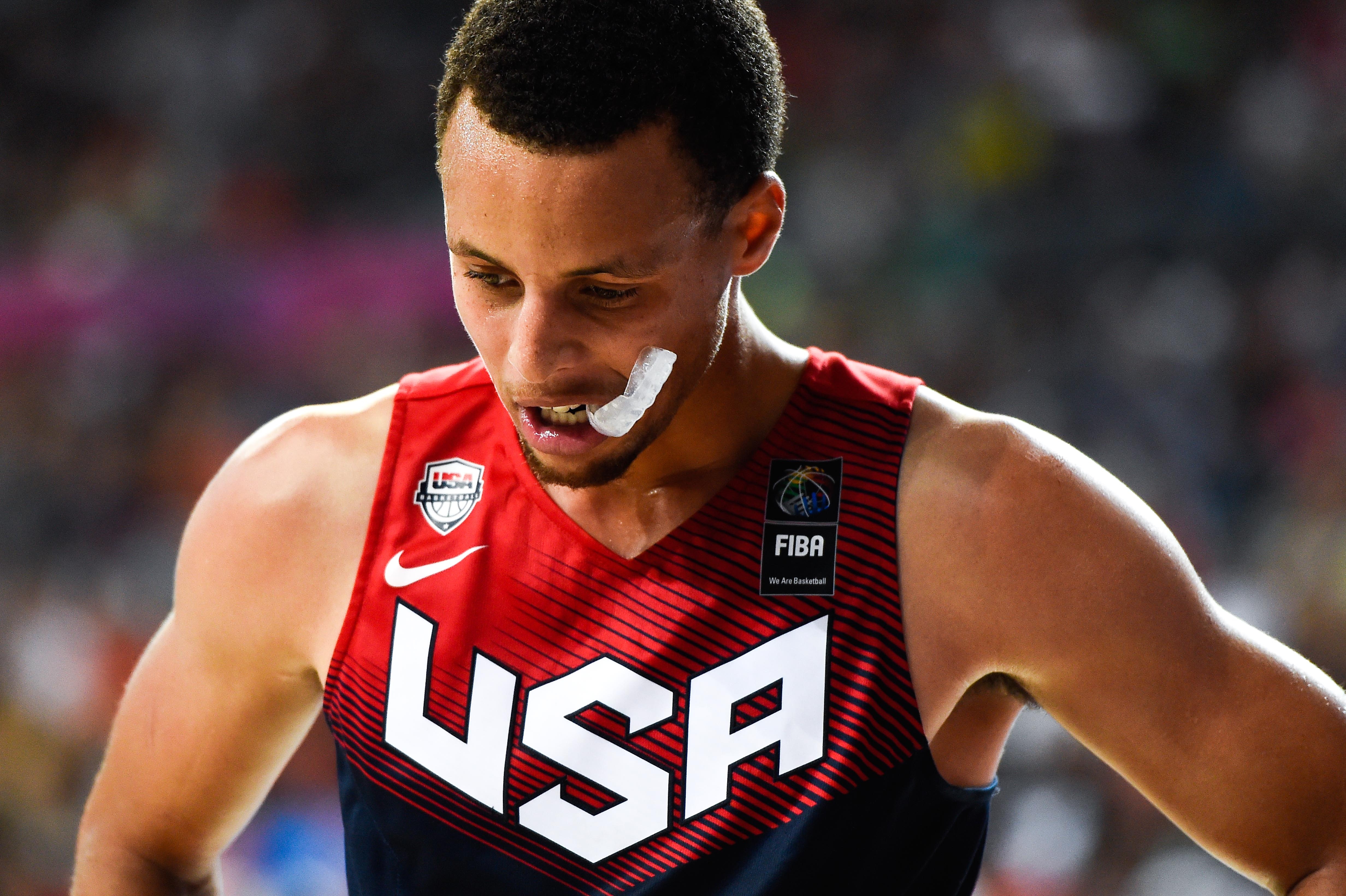 居里曾代表美國贏下兩屆籃球世界盃冠軍，但未曾參戰過奧運。（Getty Images）