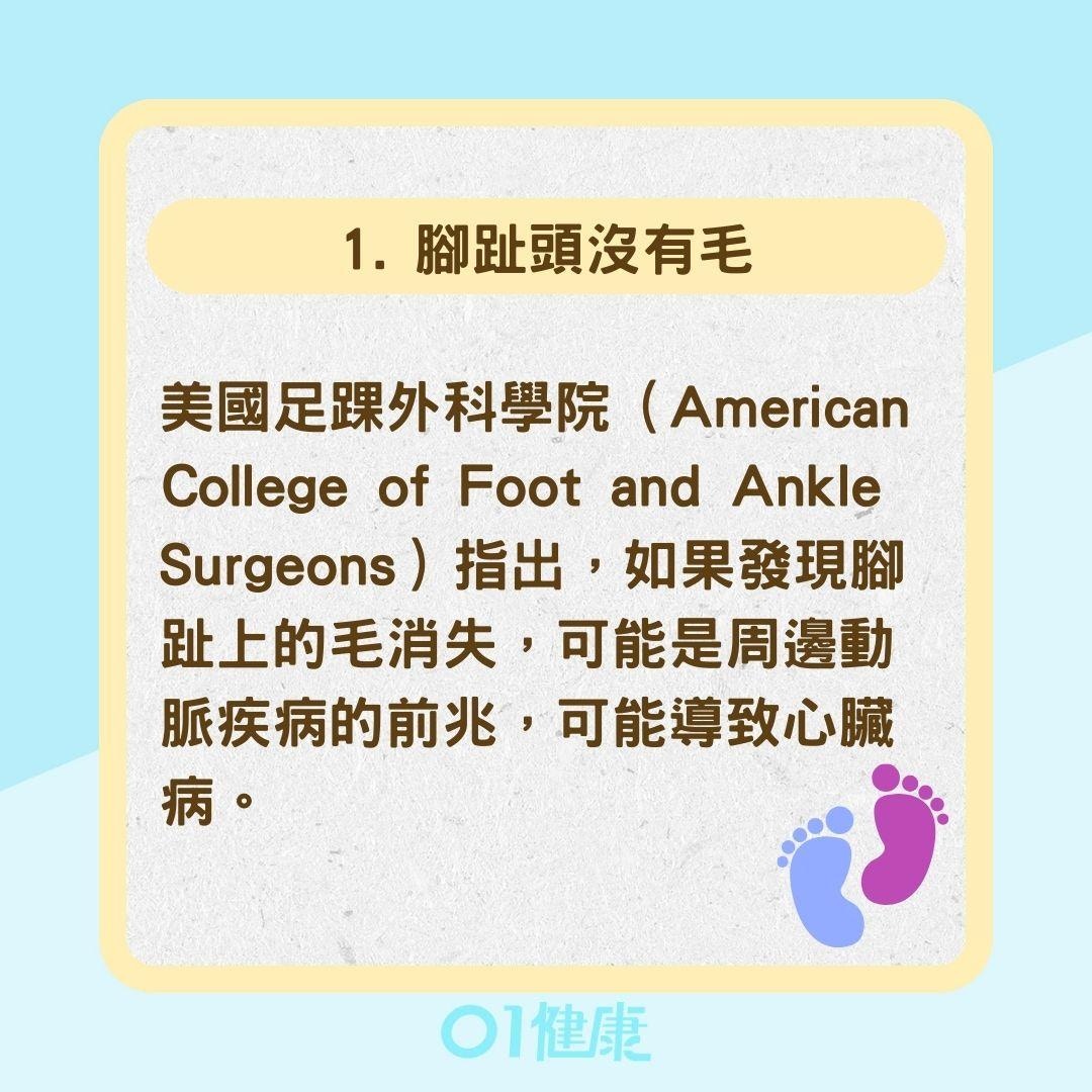 6種腳部問題可能與疾病相關（01製圖）