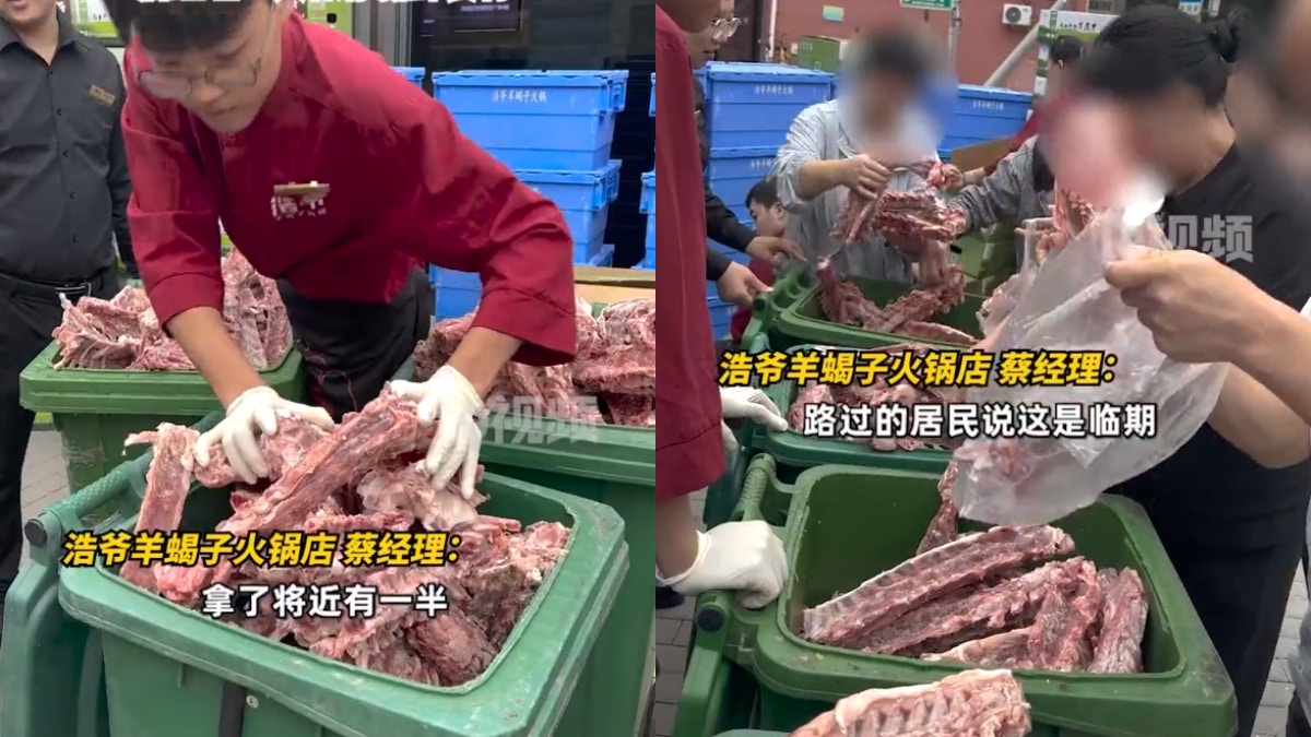 北京火鍋店丟掉2噸快過期羊蠍子　竟吸引大批民眾湧至垃圾桶瘋搶