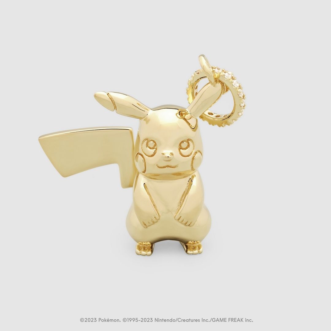 Recycled 18K鍍金Pikachu Happy Gold吊墜，定價$269美元。（Tom Wood）