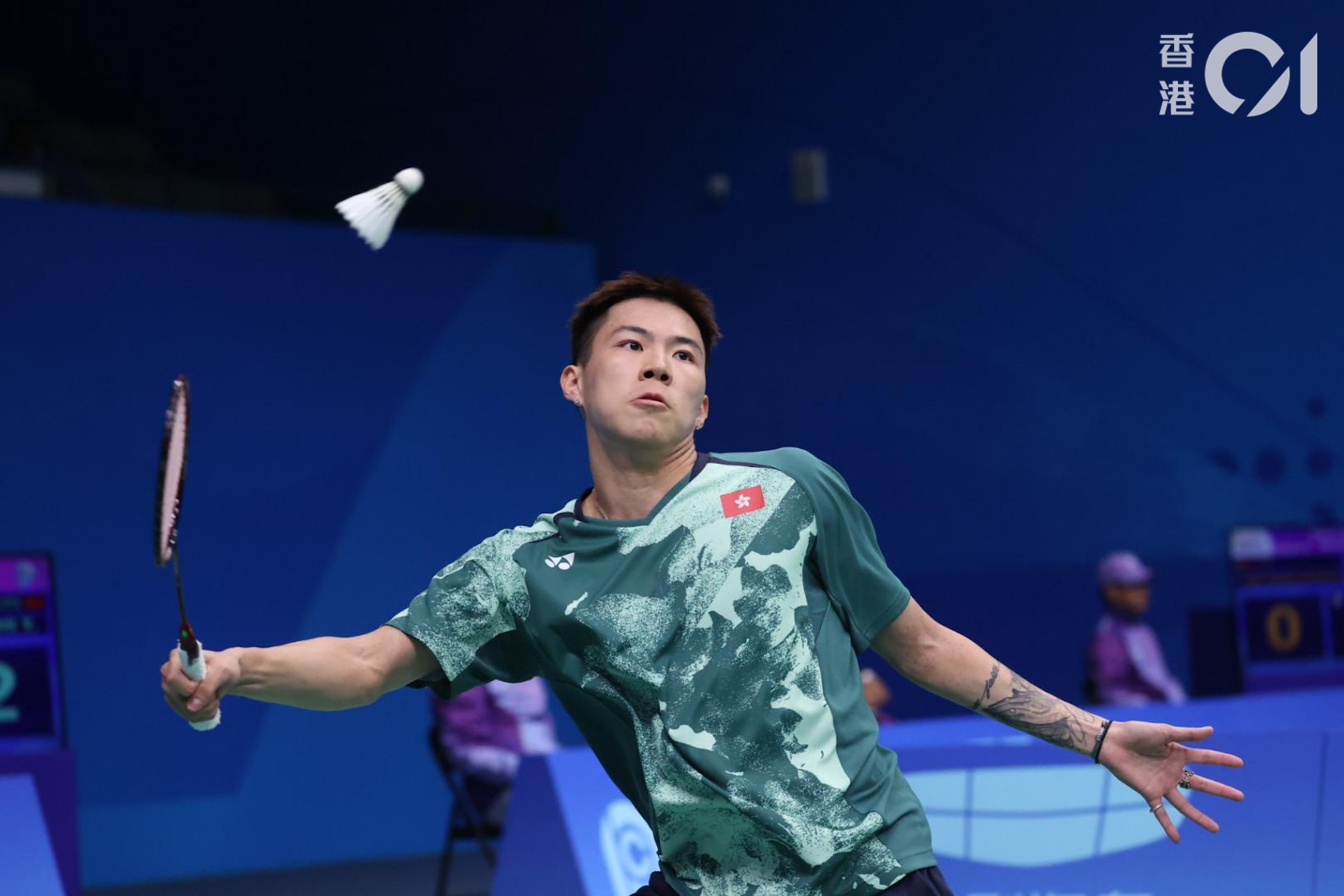 杭州亞運羽毛球:李卓耀。(趙子晉攝) 杭州亞運羽毛球:李卓耀。(趙子晉攝)