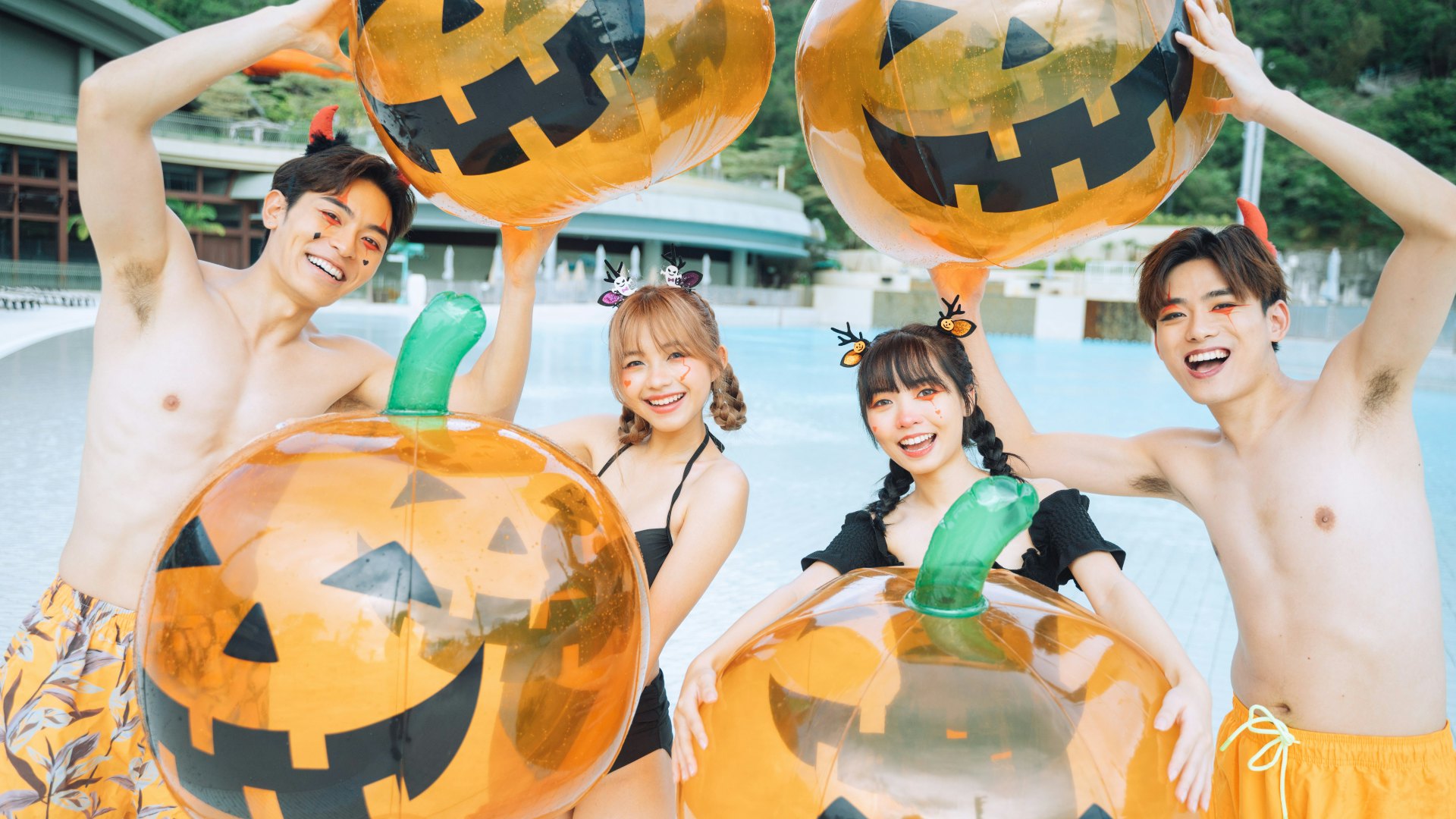 「鬼馬水上南瓜祭」(圖片來源:香港海洋公園水上樂園) 「鬼馬水上南瓜祭」(圖片來源:香港海洋公園水上樂園)