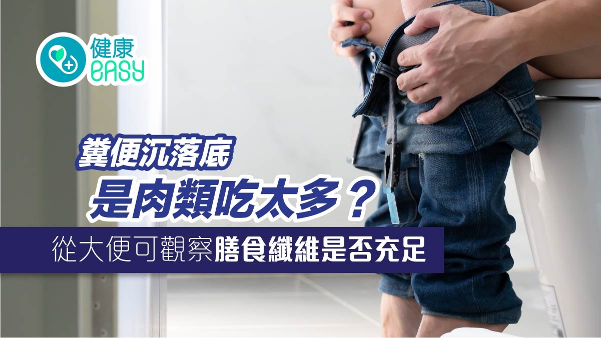 大腸癌|糞便沉落底是肉類吃太多?從大便可觀察膳食纖維是否充足 大腸癌|糞便沉落底是肉類吃太多?從大便可觀察膳食纖維是否充足