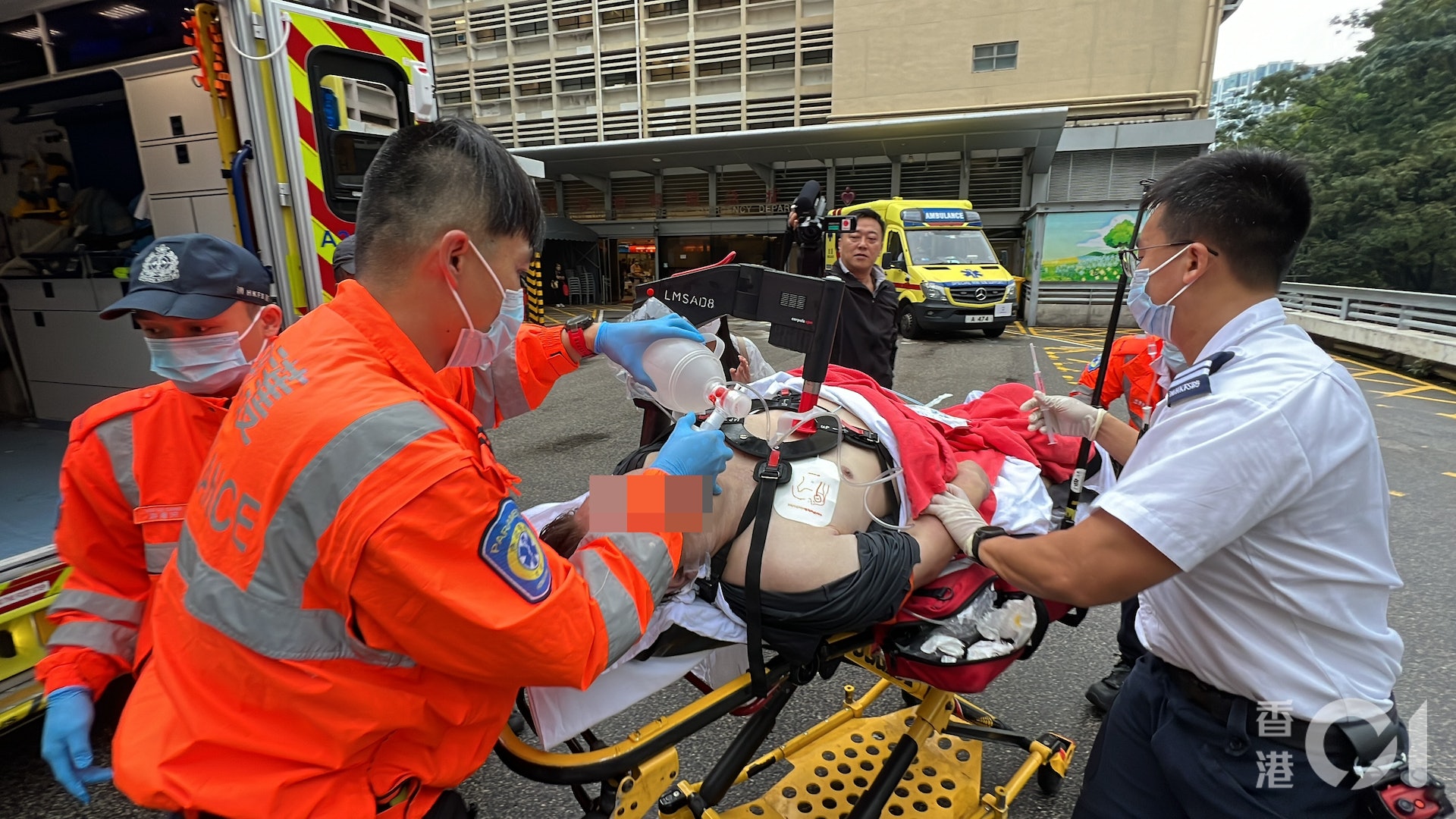 海港城卸貨區發生工業意外,嘉里物流工人墮海亡。(馬耀文攝)