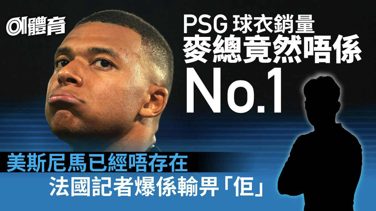 麥巴比PSG孭飛做頭號球星　隊內球衣銷量傳不及一隊友｜足球熱話