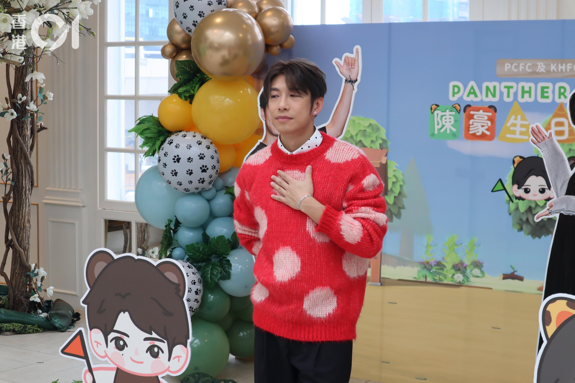 洪嘉豪預告演唱會騷肌肉,承諾會比上次更健碩。(張祖銘攝) 洪嘉豪預告演唱會騷肌肉,承諾會比上次更健碩。(張祖銘攝)