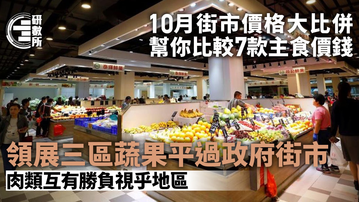 街市格價|領展vs政府大比併 蔬果領展較抵 肉類互有勝負 街市格價|領展vs政府大比併 蔬果領展較抵 肉類互有勝負