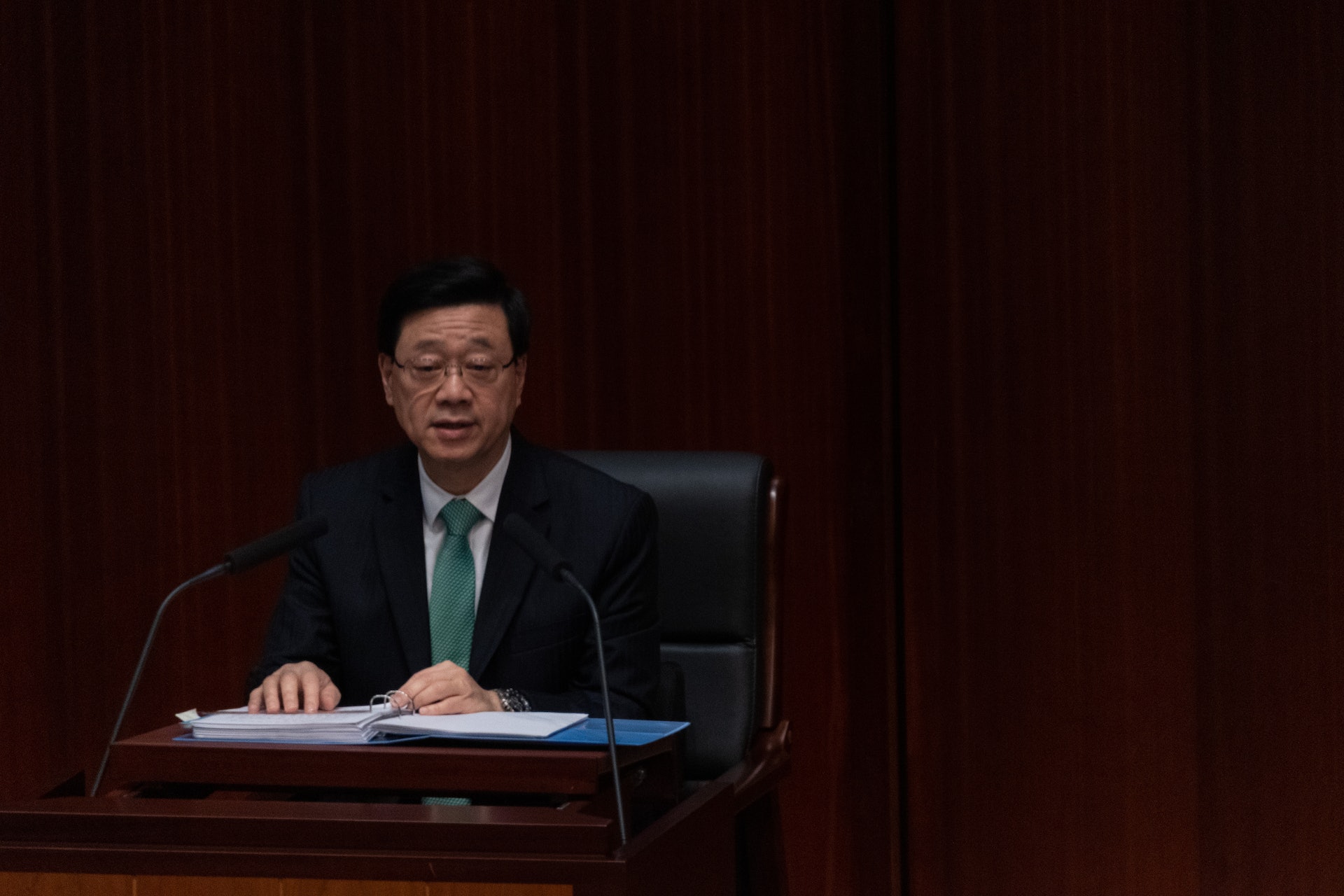 行政長官李家超10月25日發表任內第二份《施政報告》。(夏家朗攝) 行政長官李家超10月25日發表任內第二份《施政報告》。(夏家朗攝)