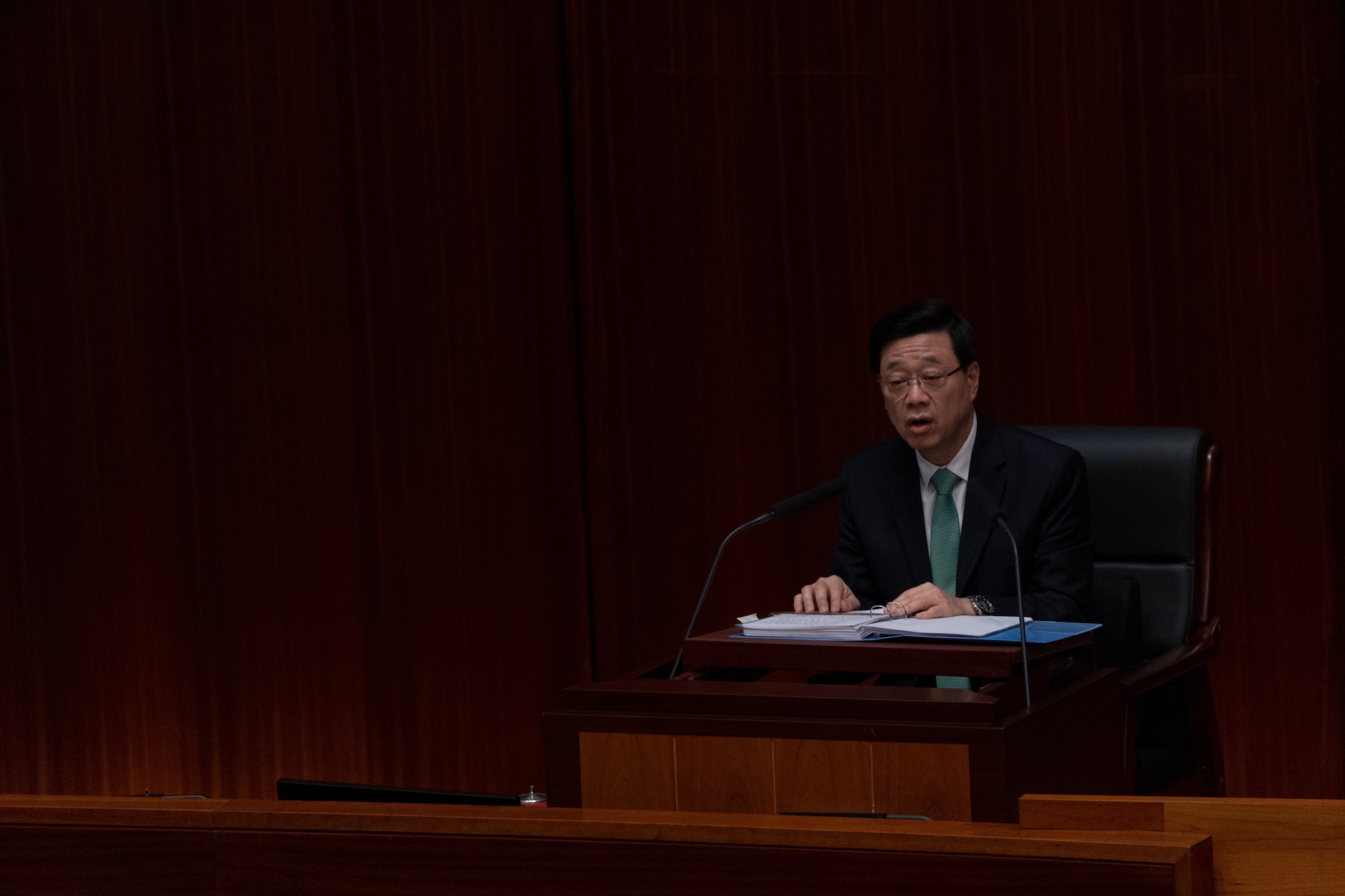 行政長官李家超10月25日發表任內第二份《施政報告》。(夏家朗攝) 行政長官李家超10月25日發表任內第二份《施政報告》。(夏家朗攝)