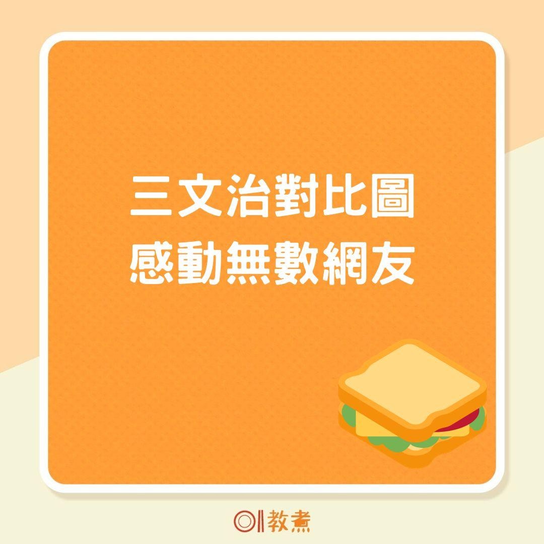 三文治對比圖感動無數網友（01製圖）