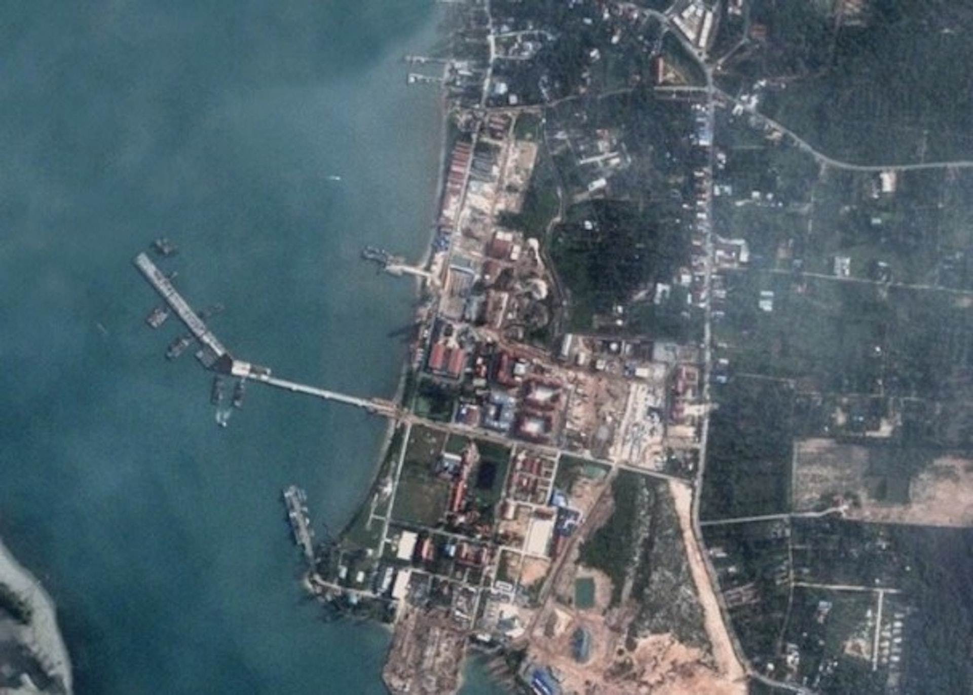 柬埔寨雲壤海軍基地今年7月的衛星影像圖。(圖/翻攝「Naval News」)