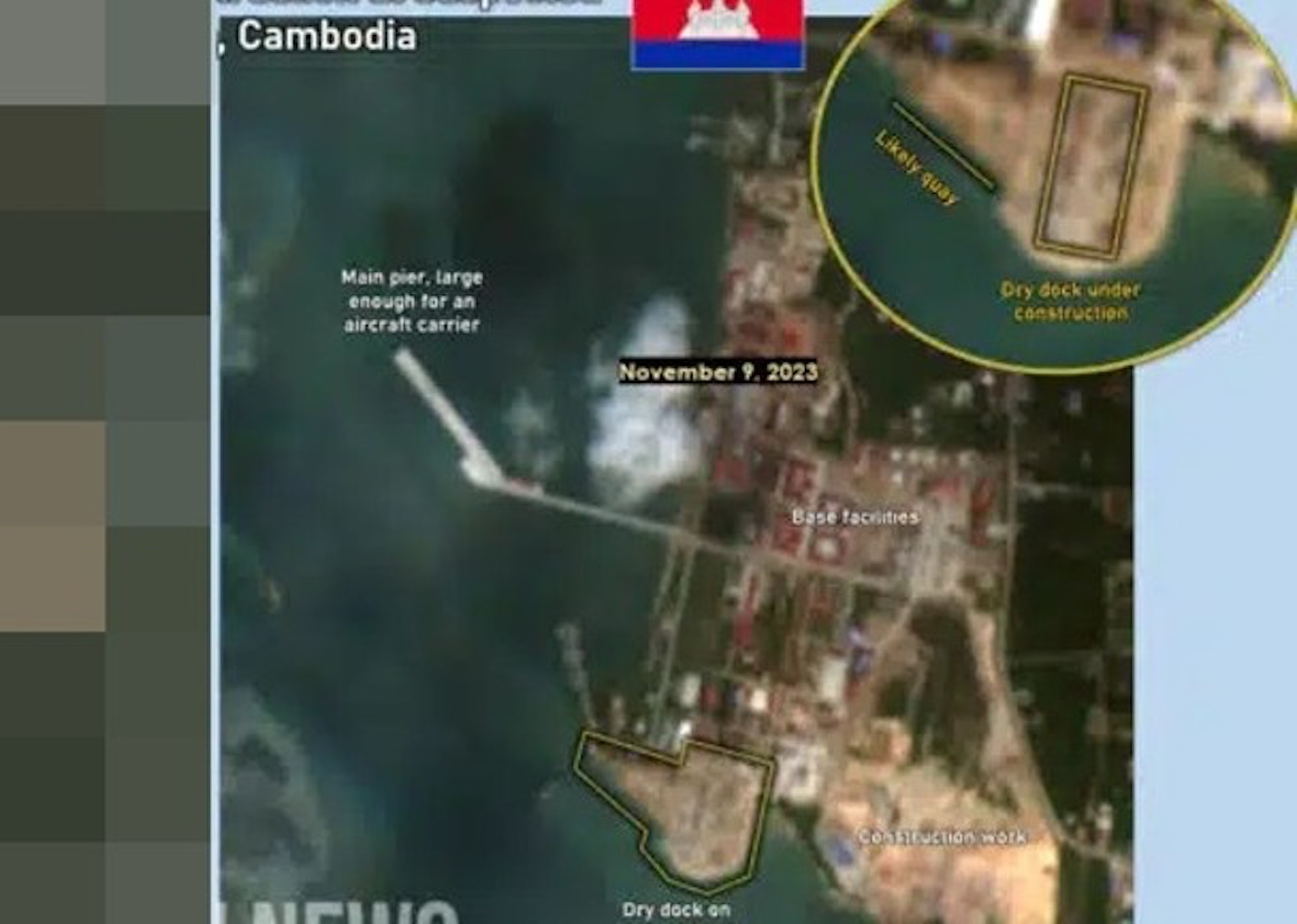 美軍事專家指該軍港可停靠大型船艦還有「乾船塢」。(圖/翻攝「Naval News」)