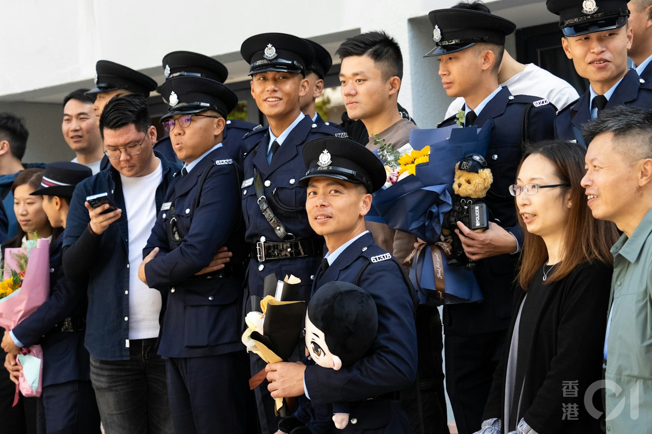 香港警察學院11月25日舉行結業會操,共有25名見習督察及96名學警結業。(林靄怡攝) 香港警察學院11月25日舉行結業會操,共有25名見習督察及96名學警結業。(林靄怡攝)