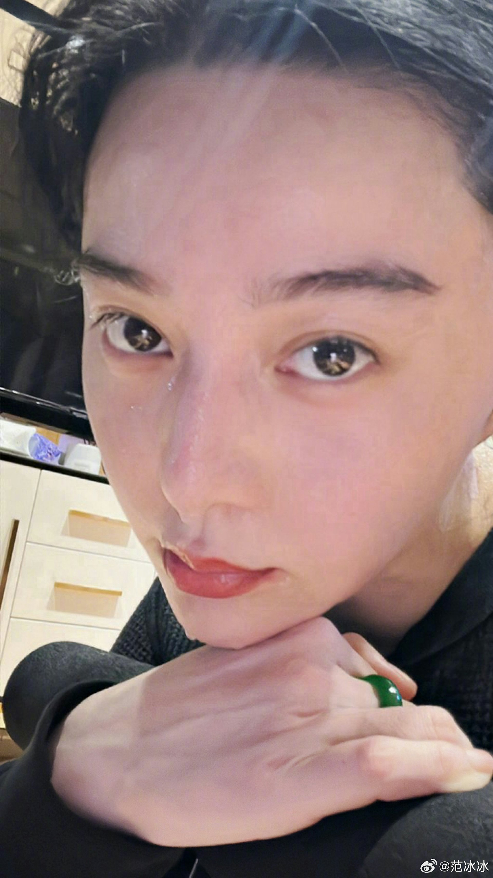 范冰冰勤做运动。 (微博图片) 范冰冰勤做运动。 (微博图片)