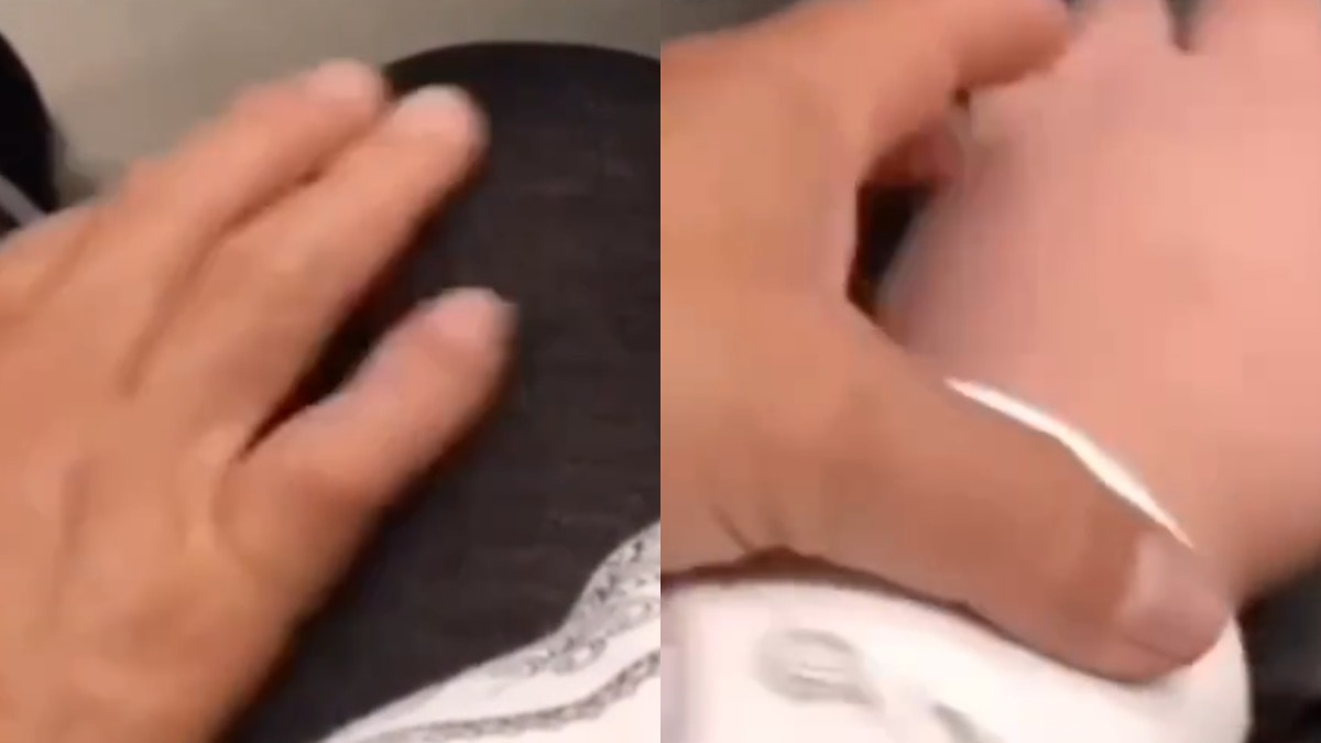 地鐵鹹濕阿叔狂摸鄰座美女　捉實手腕再非禮極倡狂　誇張影片曝光