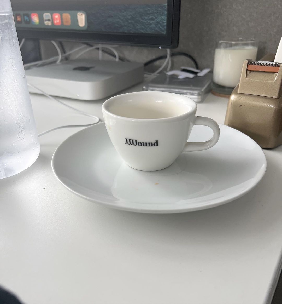jjjjound White Acme Cup With Logo