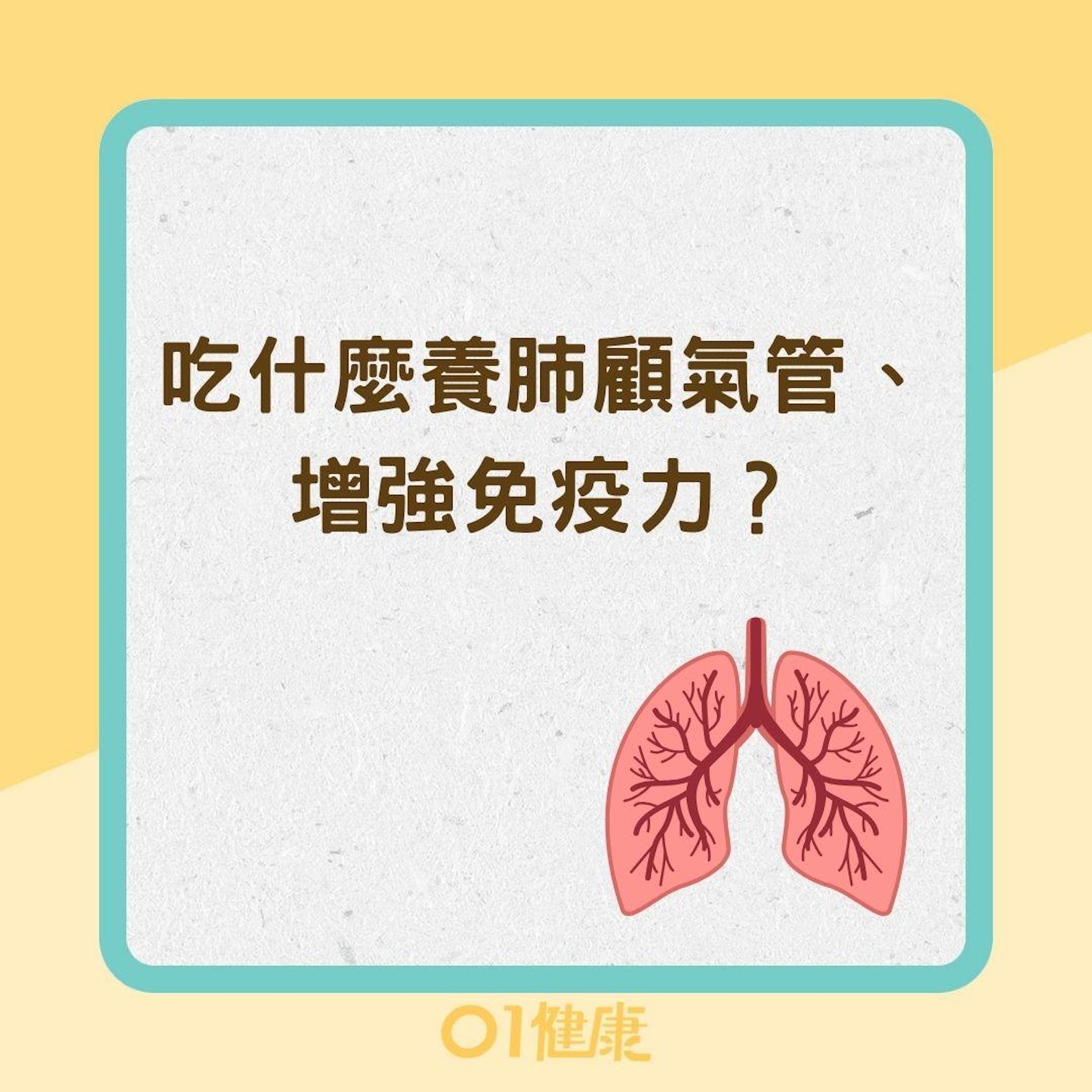 吃什麼養肺顧氣管、增強免疫力?(01製圖) 吃什麼養肺顧氣管、增強免疫力?(01製圖)
