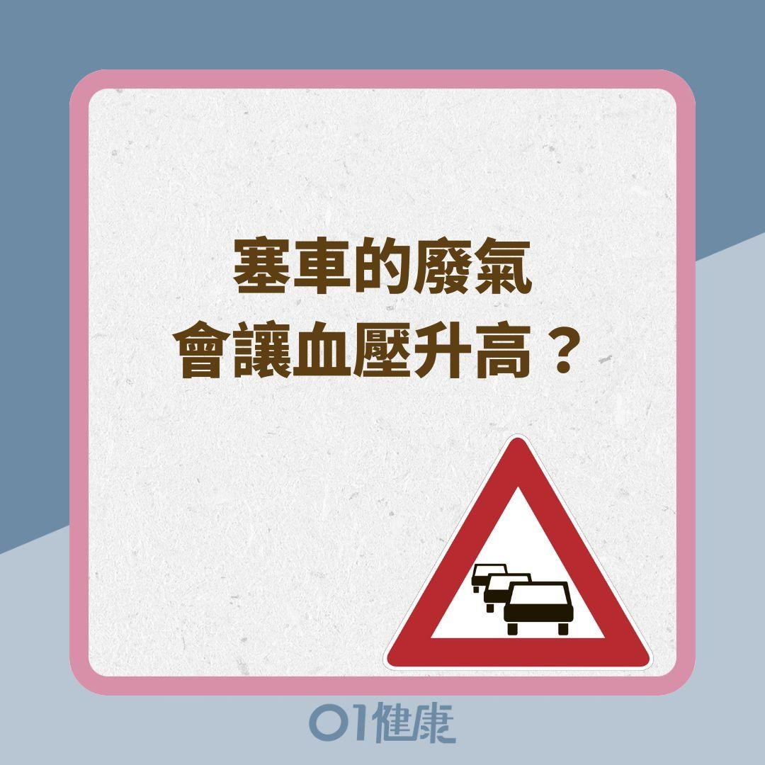 塞車的廢氣會讓血壓升高？（01製圖）