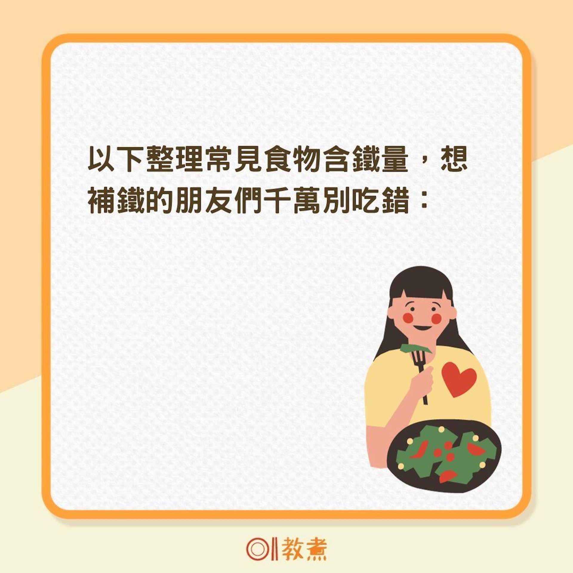 10種補鐵食物(01製圖) 10種補鐵食物(01製圖)
