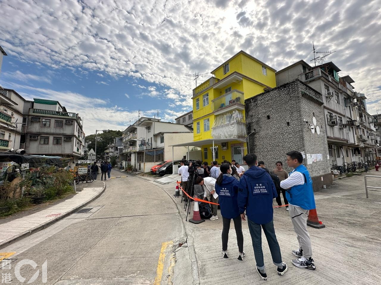 上水男子倒斃街頭，3人涉案被捕，警方重組案情及交代細節。（馬耀文攝）