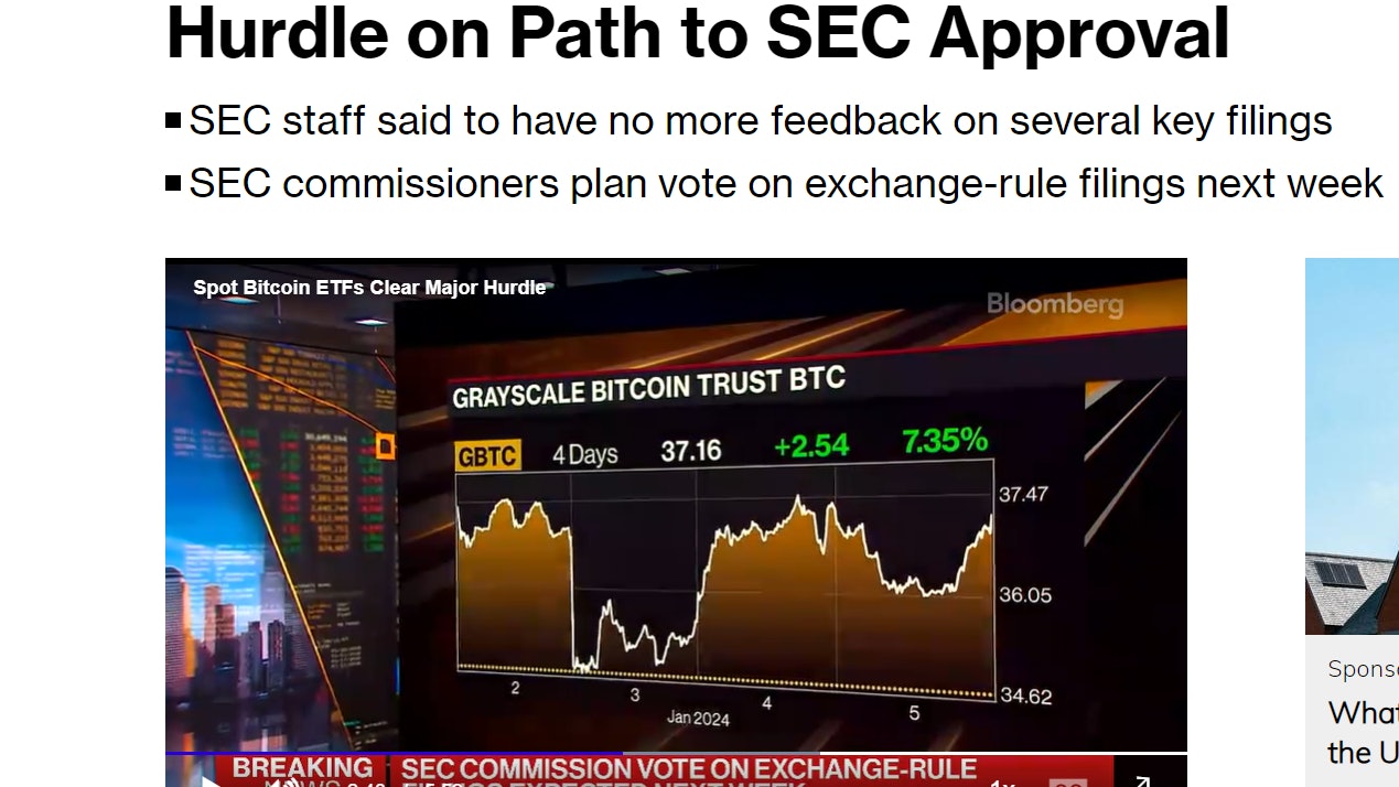 彭博社:SEC 委員預計下周會對發行商提交 19b-4 文件進行投票 彭博社:SEC 委員預計下周會對發行商提交 19b-4 文件進行投票