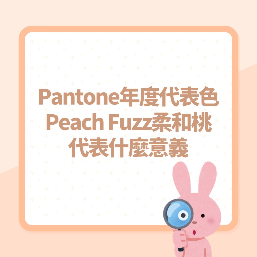Pantone公佈2024年度代表色Peach Fuzz「柔和桃」代表什麼意義？（01製圖）