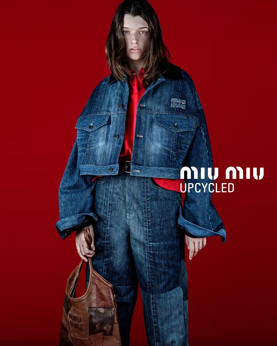 Miu Miu環保Upcycled Denim新系列2024年穿搭要有全套牛仔服