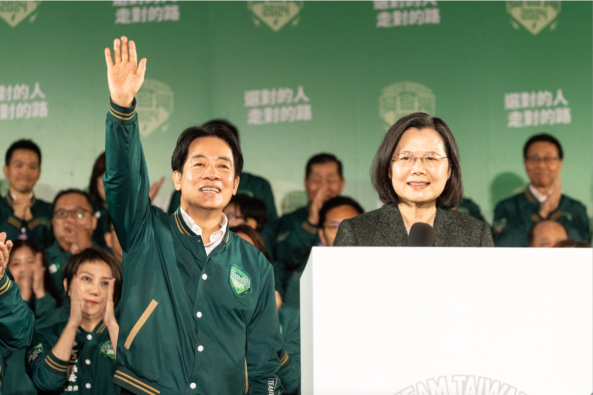2024年1月13日,賴清德勝選後,特別感謝蔡英文這八年的執政。(梁鵬威攝) 2024年1月13日,賴清德勝選後,特別感謝蔡英文這八年的執政。(梁鵬威攝)