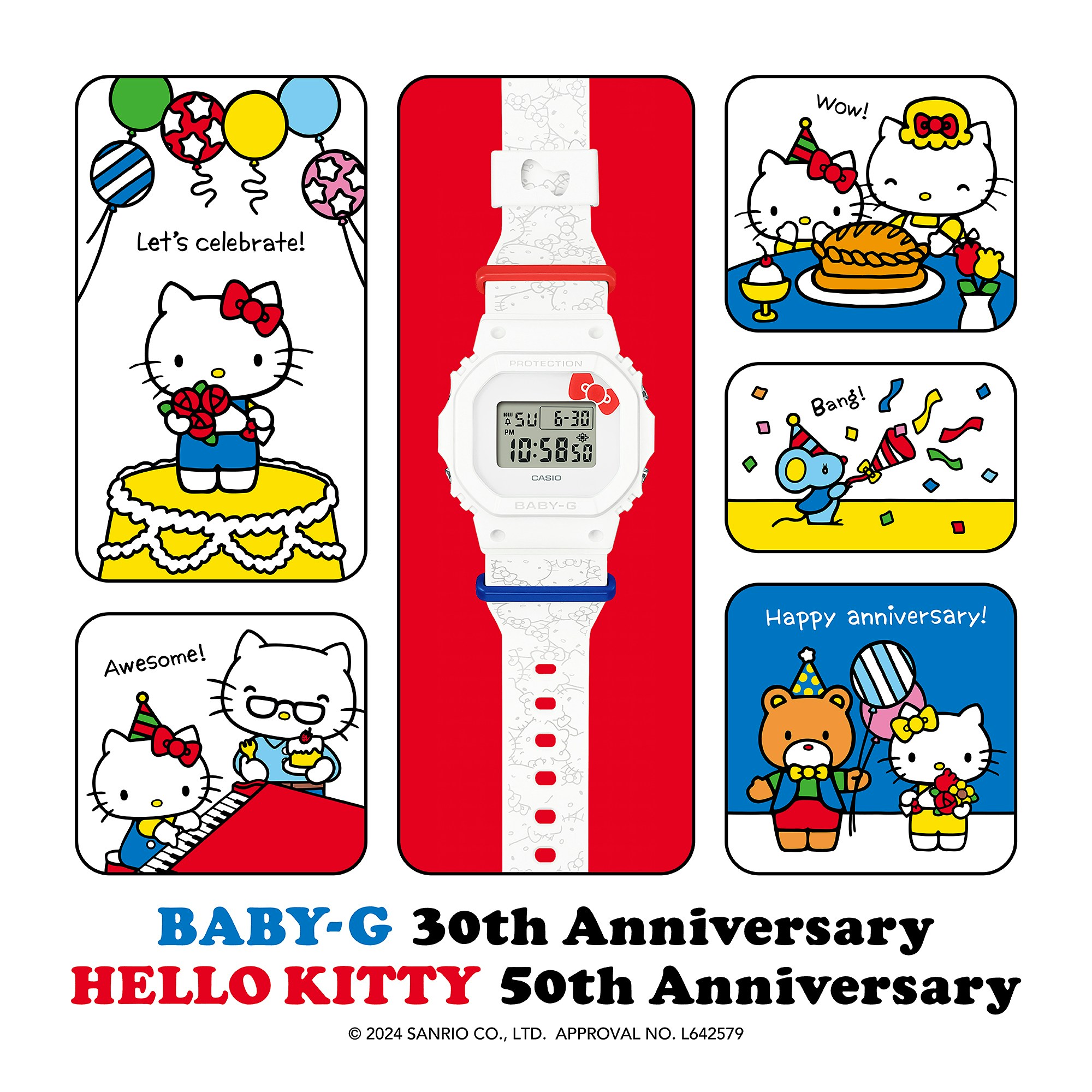 Hello Kitty歡慶50周年與BABY-G推新聯名手錶19/1亮麗登場！