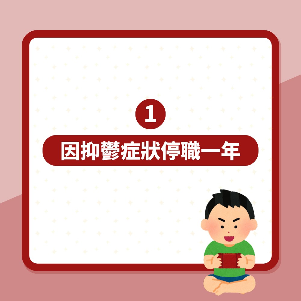 因抑鬱症停工一年「聽取醫生建議玩Mario」病人照做竟奇蹟康復（01製圖）