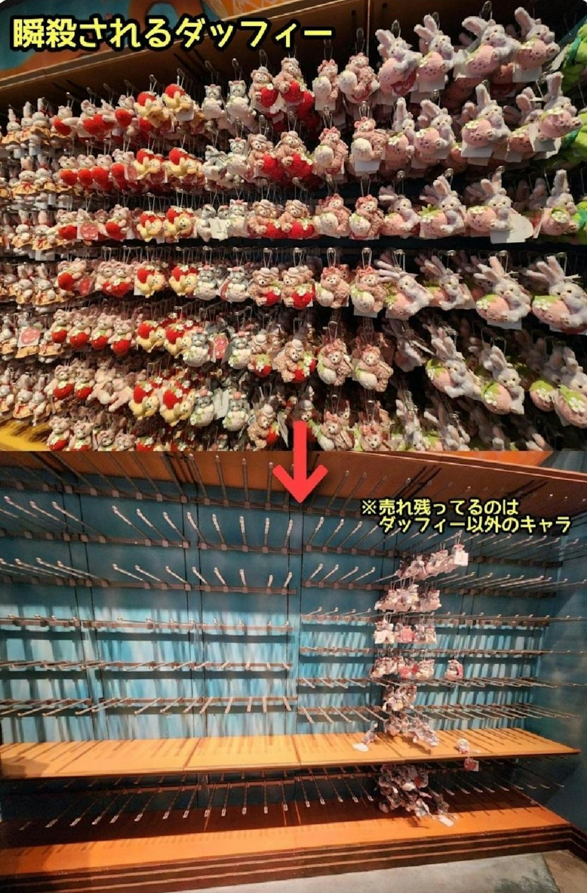 東京迪士尼海洋本月15日推出Duffy熊玩偶作為限定商品,豈料卻遭日本人發現,大批陸客居然瘋狂掃貨,事後再以20倍高價格在網路上轉賣。(Twitter@takigare3) 東京迪士尼海洋本月15日推出Duffy熊玩偶作為限定商品,豈料卻遭日本人發現,大批陸客居然瘋狂掃貨,事後再以20倍高價格在網路上轉賣。(Twitter@takigare3)