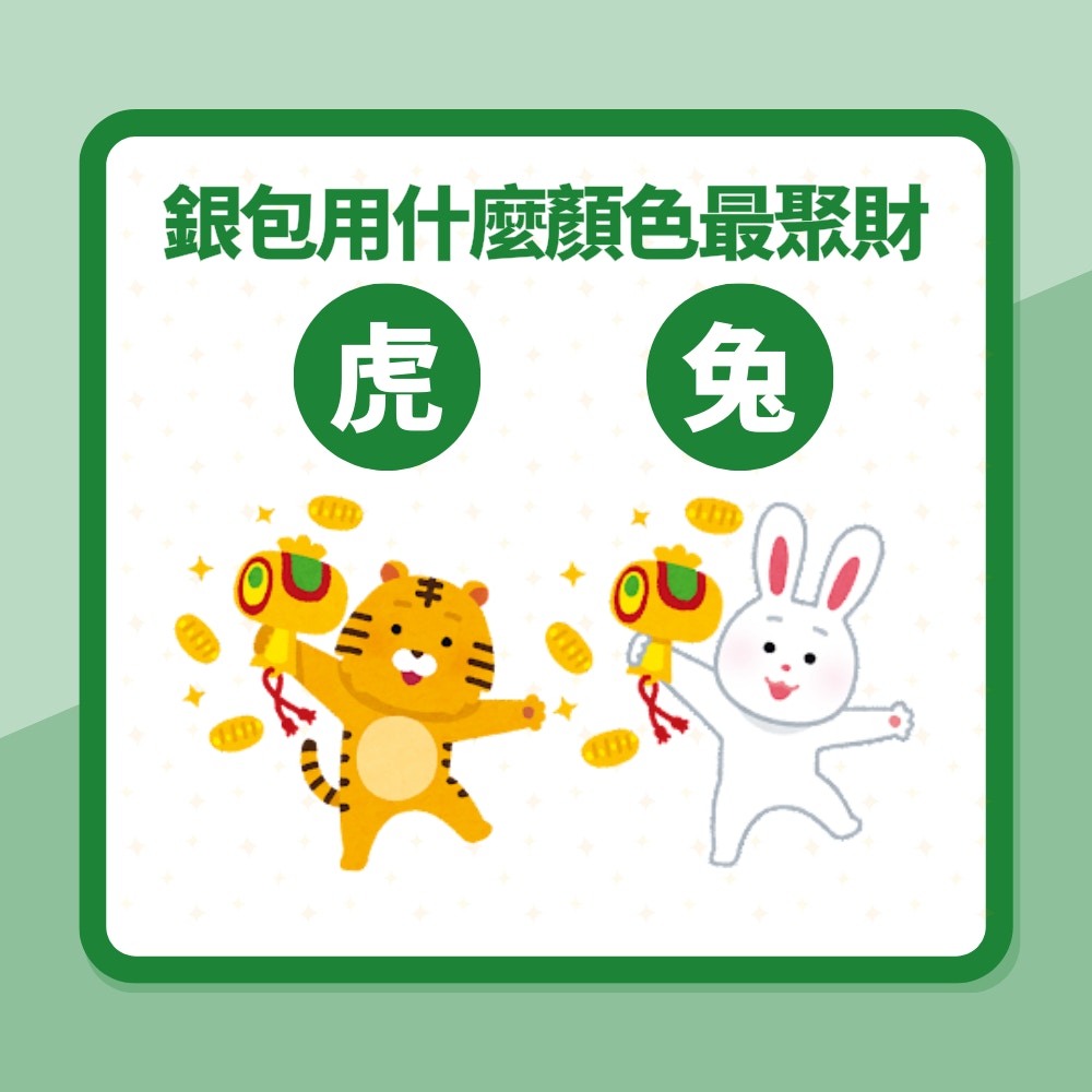 2024龍年開運｜12生肖用什麼顏色銀包最聚財　這兩種人忌用白色（01製圖）
