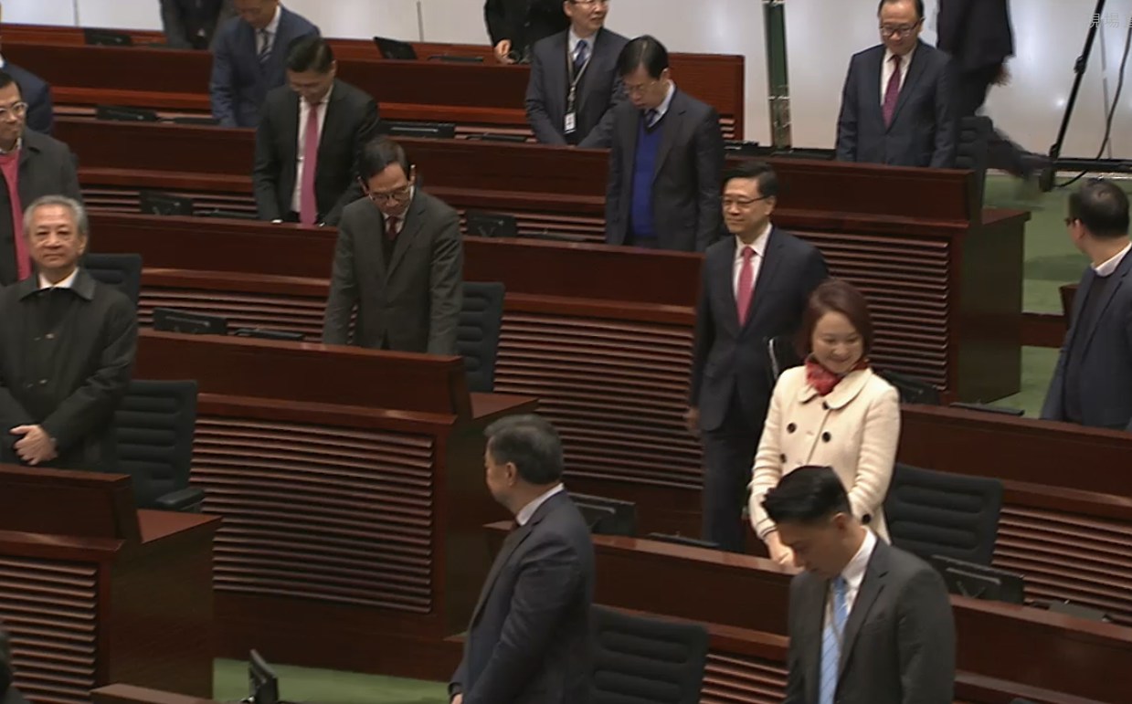 特首李家超2024年1月25日出席立法會行政長官互動交流答問會，討論推動盛事經濟以及《基本法》23條立法。（黃浩謙攝）