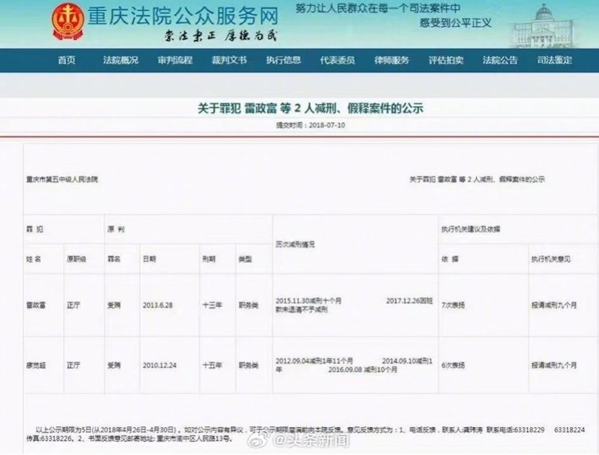 2012年,雷政富因與情婦的12秒不雅影片流出,被開除黨籍公職。(新華網) 2012年,雷政富因與情婦的12秒不雅影片流出,被開除黨籍公職。(新華網)
