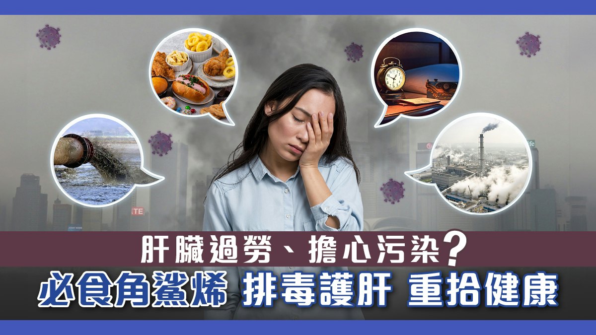 捱夜、壓力、污染 好易「中毒」?角鯊烯 青春的秘密 排毒保健康 捱夜、壓力、污染 好易「中毒」?角鯊烯 青春的秘密 排毒保健康