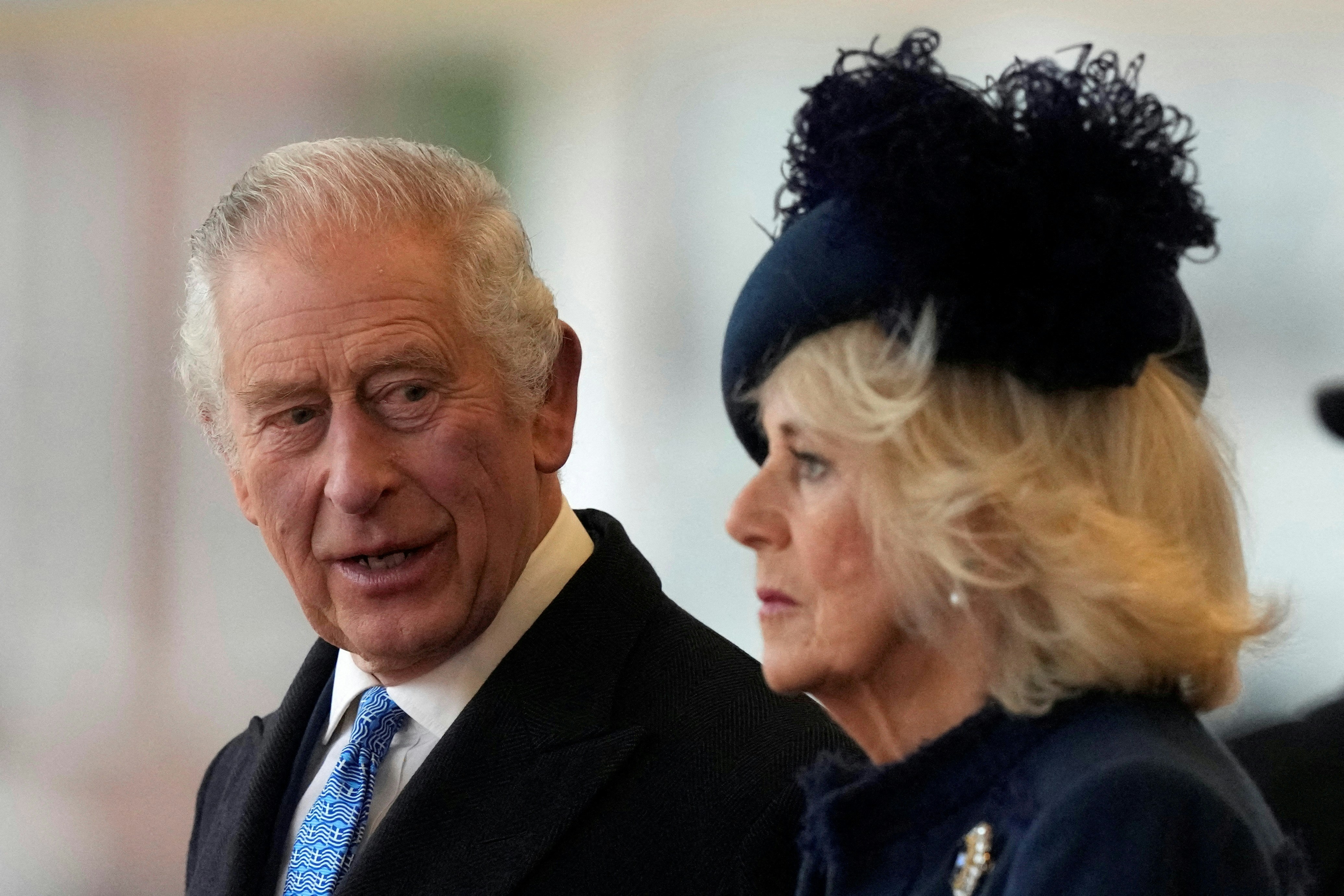 韩国总统尹锡悦夫妇访问英国，2023年11月21日，他们将与英王查理斯三世（King Charles III）与王后卡米拉（Queen Camilla）会面。（Reuters）