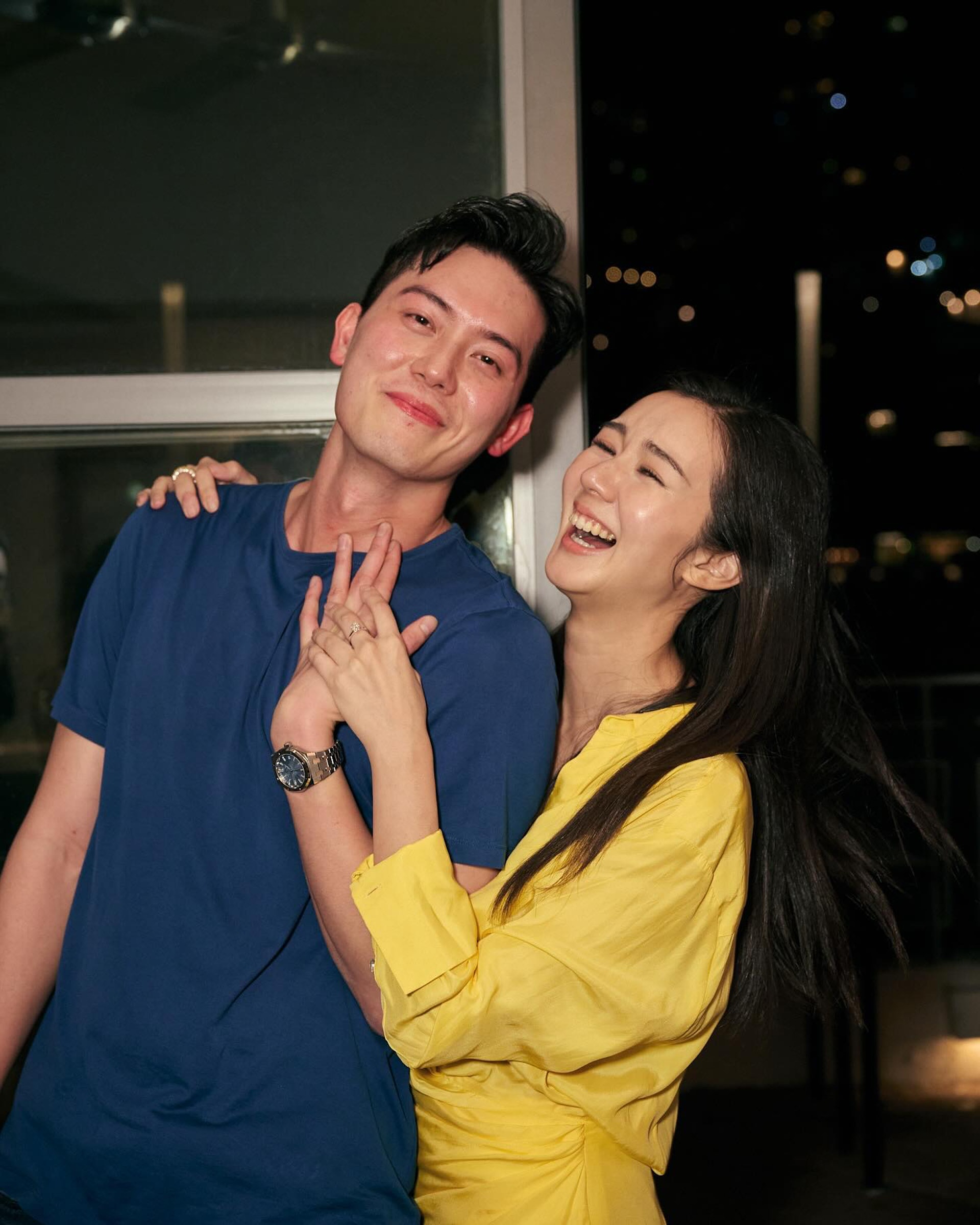 麥明詩與盛勁互相向對方求婚。(IG:@keithshing_) 麥明詩與盛勁互相向對方求婚。(IG:@keithshing_)
