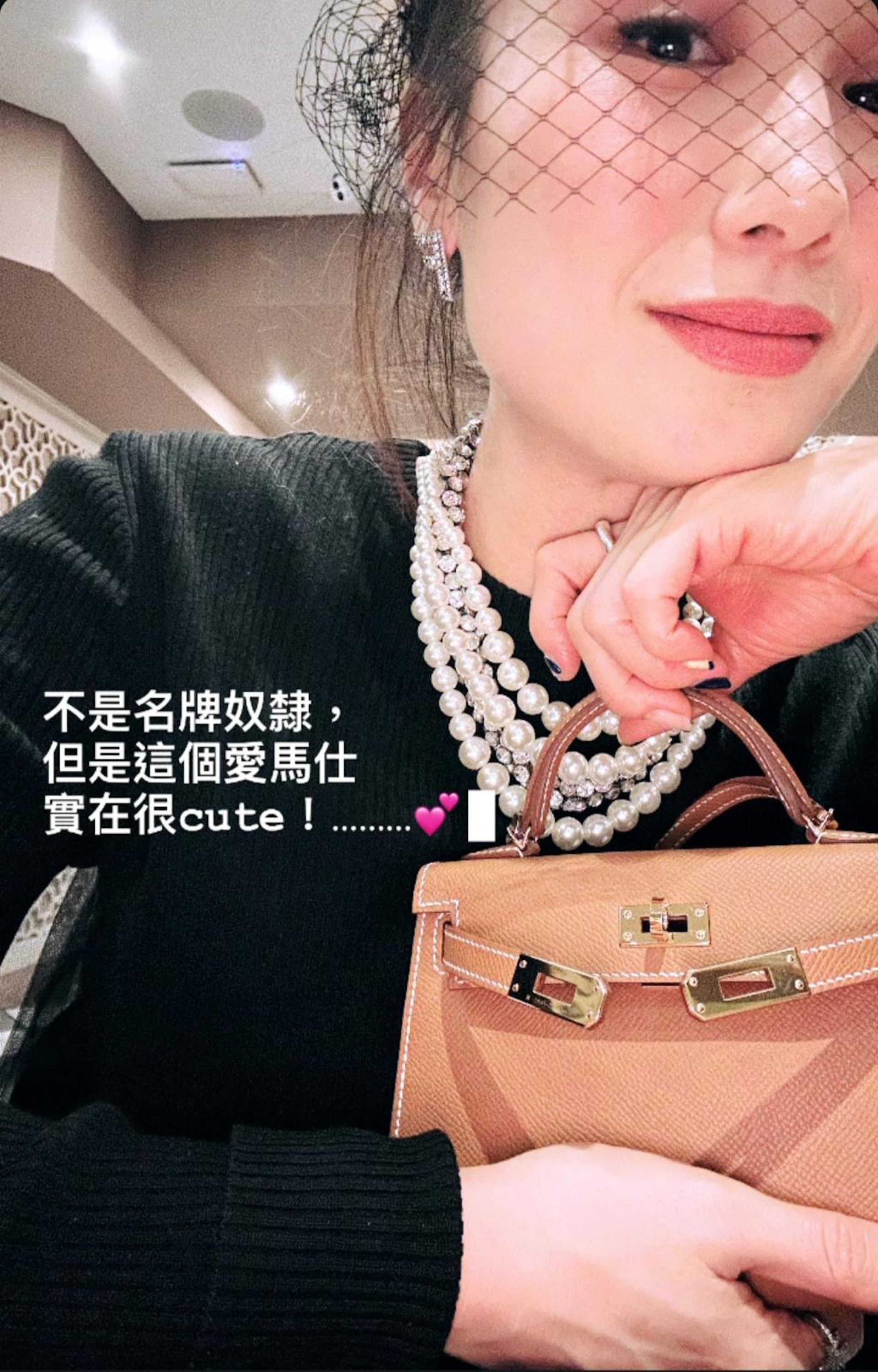 袁彩雲大曬Hermès手袋。(IG截圖)