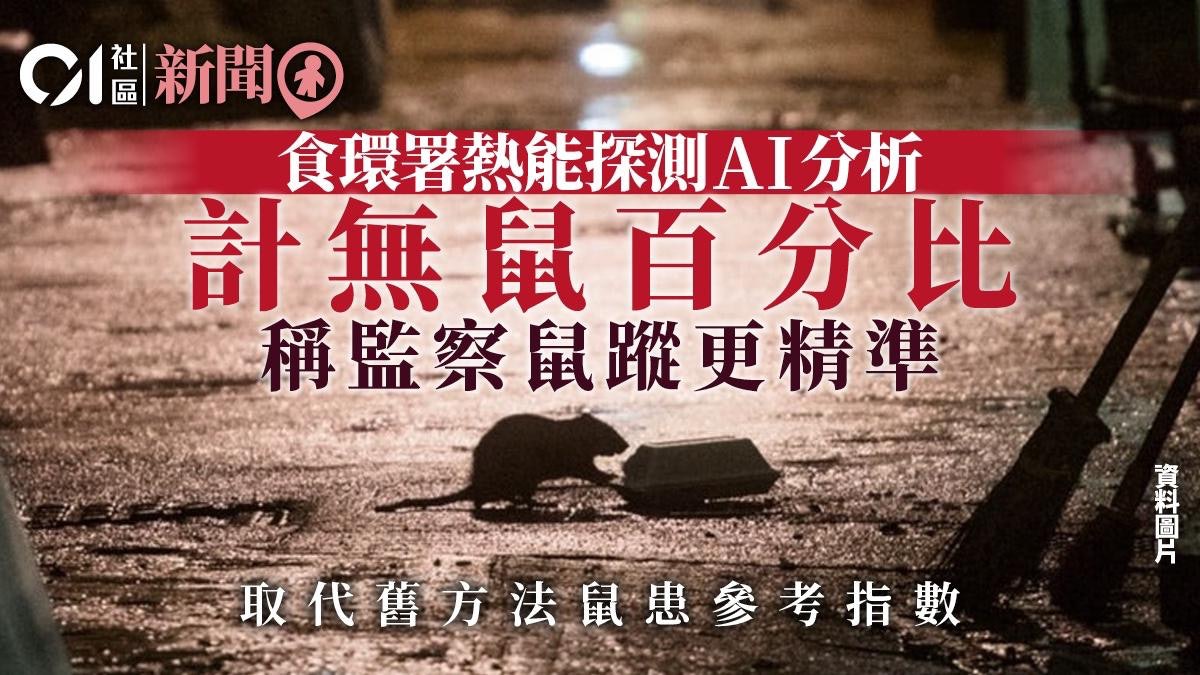 食環署新方法記錄鼠蹤 今年起推無鼠百分比 結合AI分析更準確 食環署新方法記錄鼠蹤 今年起推無鼠百分比 結合AI分析更準確