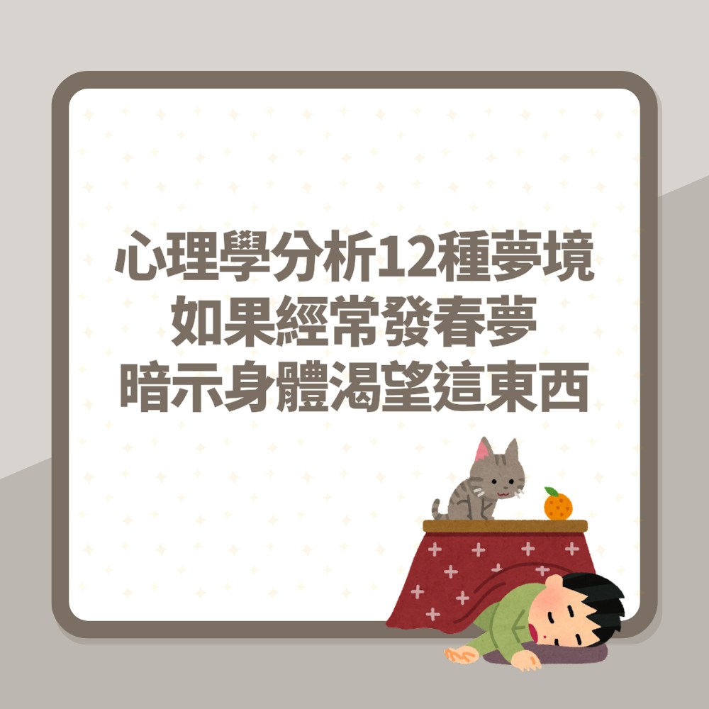 心理學分析12種常見夢境（01製圖）