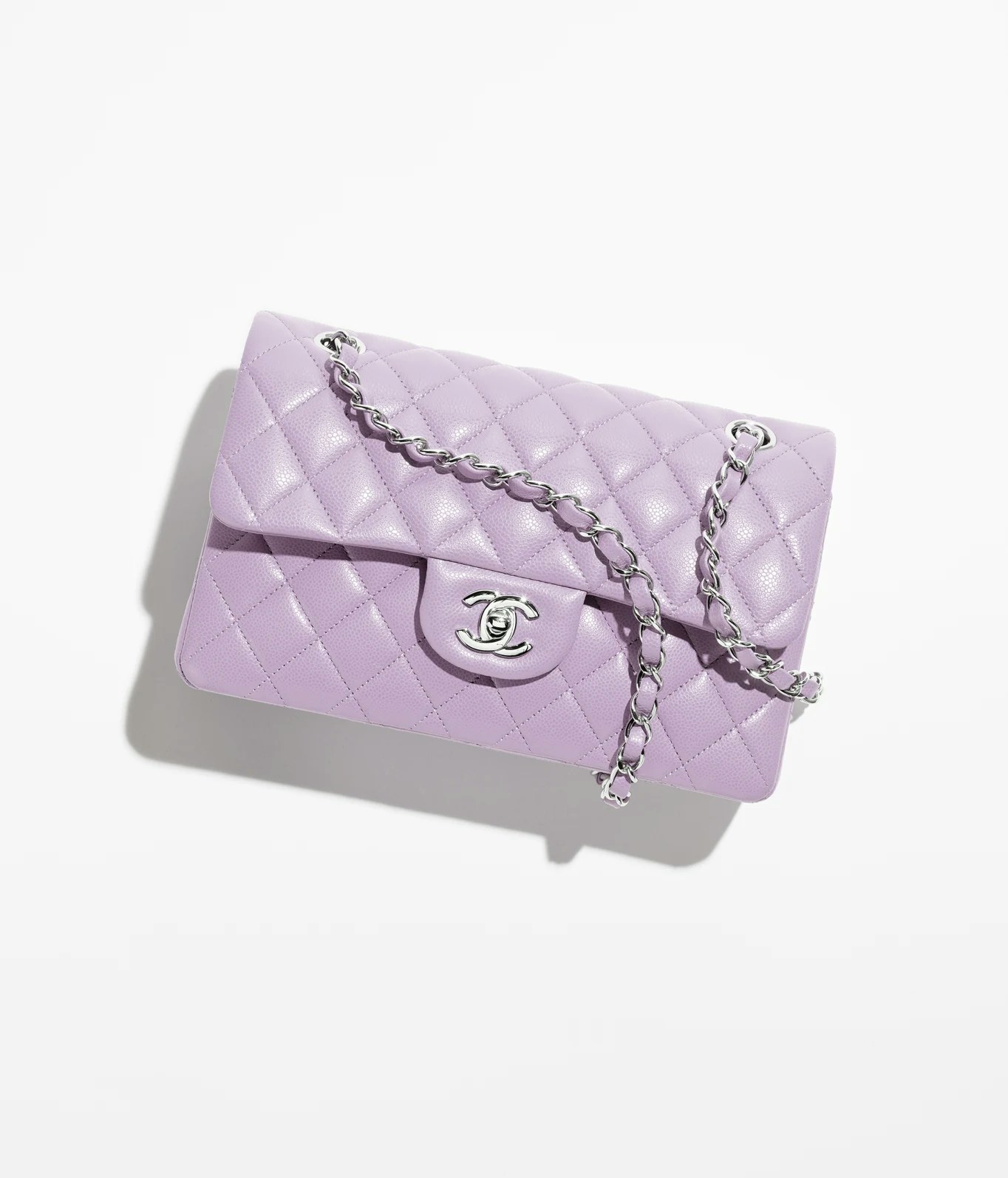 CHANEL 手袋　紫 Chanel Purple Leather Funky Town Flapbag