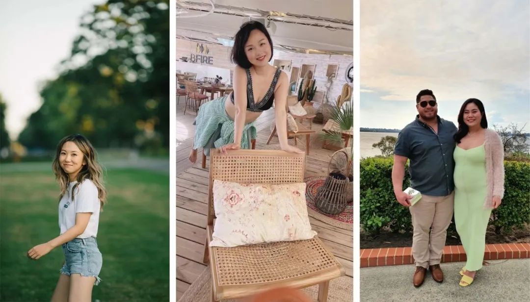 三位回國定居的朋友：從左至右分別為西西里、Yano和遊瑟瑟一家（一条提供）