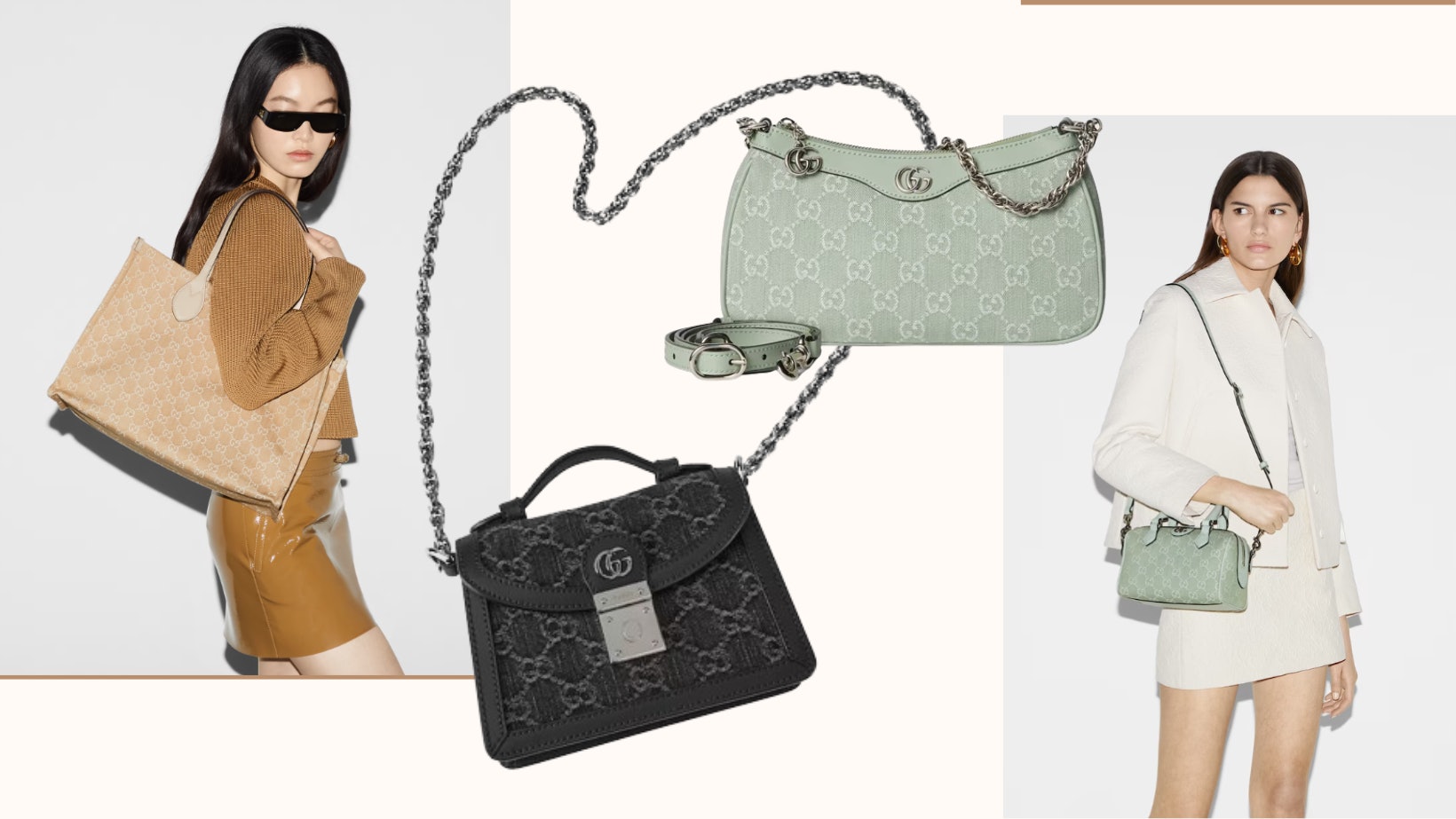 GUCCI Ophidia牛仔手袋今夏必買!米色柔和優雅 GG Logo不退流行 GUCCI Ophidia牛仔手袋今夏必買!米色柔和優雅 GG Logo不退流行