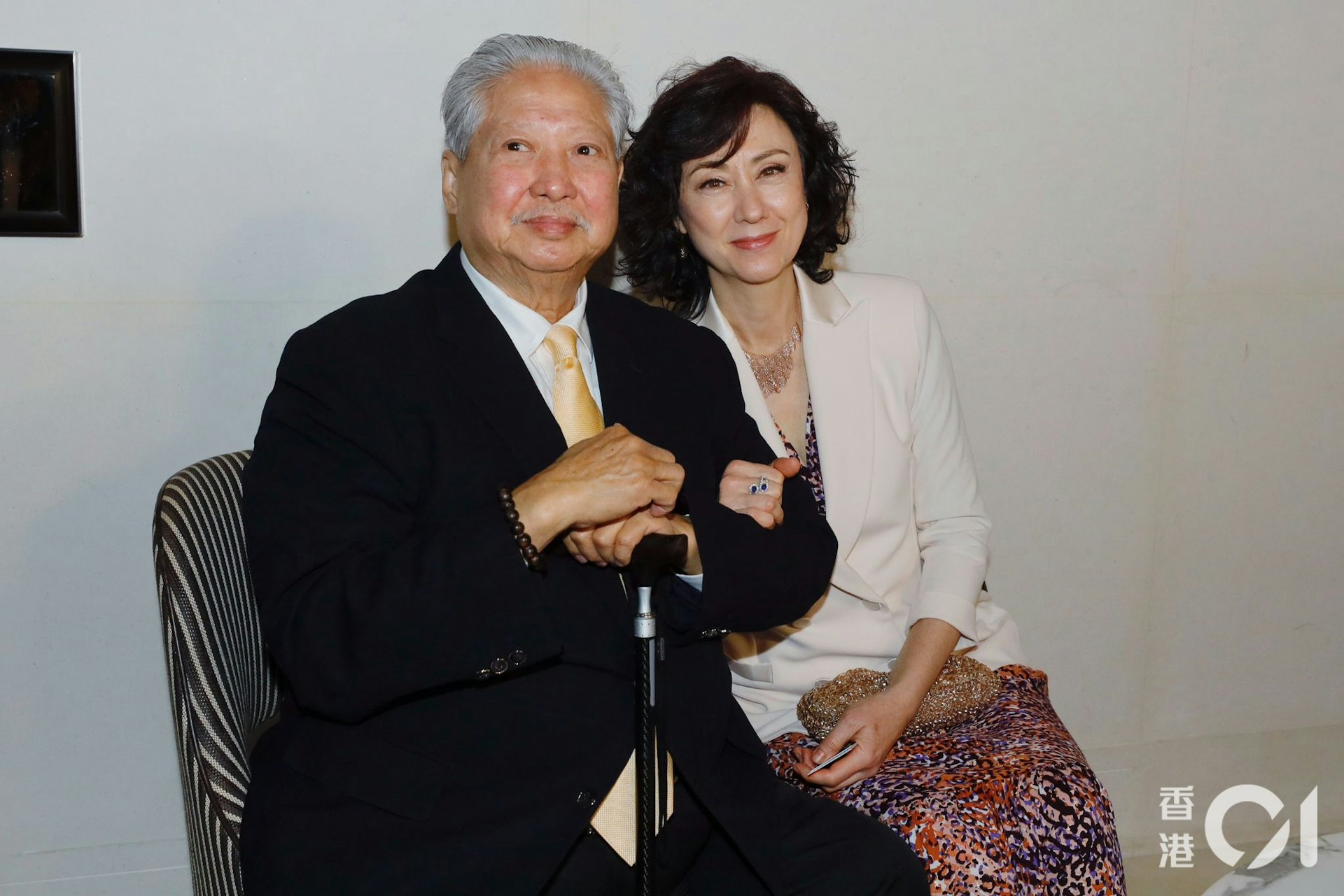 洪金寶與太太高麗虹一同現身導演會晚宴。(梁碧玲攝)